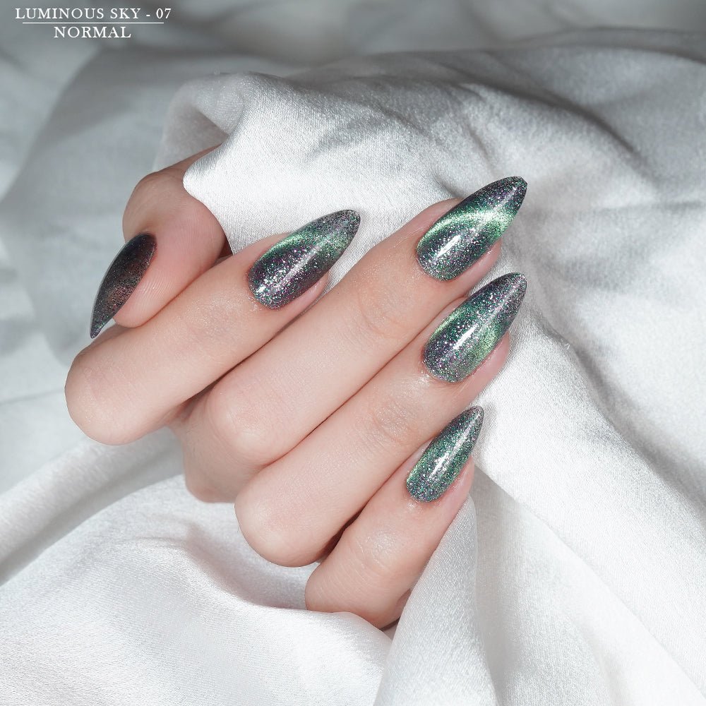 LAVIS Cat Eyes CE13 - Set 12 Colors - Gel Polish 0.5 oz - Luminous Sky Collection - DTK Nail Supply