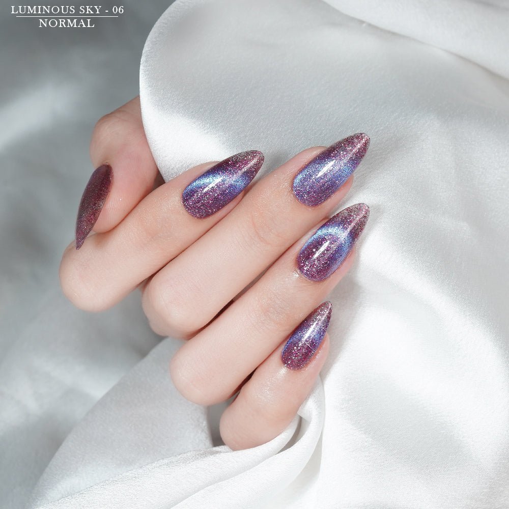 LAVIS Cat Eyes CE13 - Set 12 Colors - Gel Polish 0.5 oz - Luminous Sky Collection - DTK Nail Supply