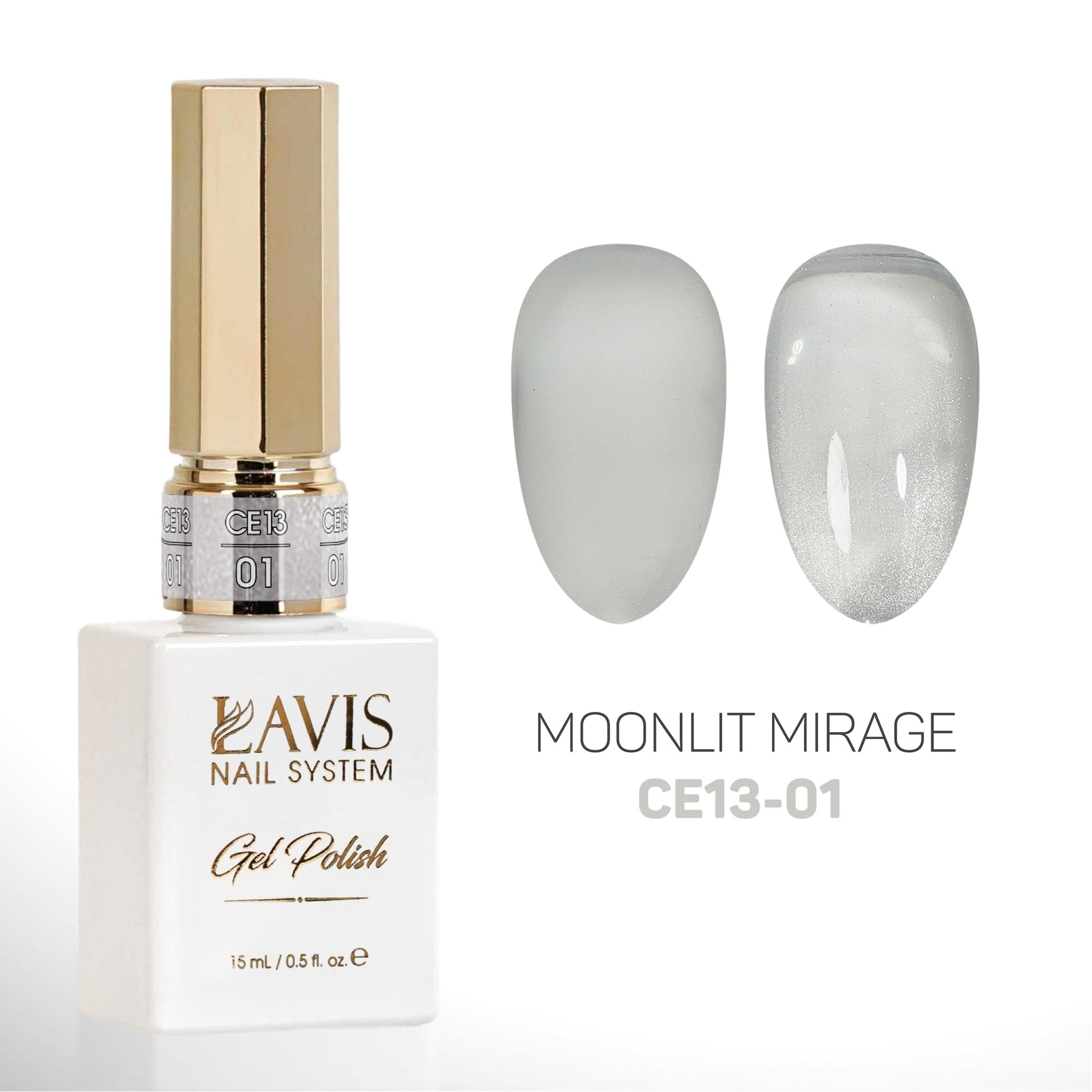LAVIS 9D Cat Eyes CE13 (Ver2) - 01 - Gel Polish 0.5 oz - Moonlit Mirage Collection
