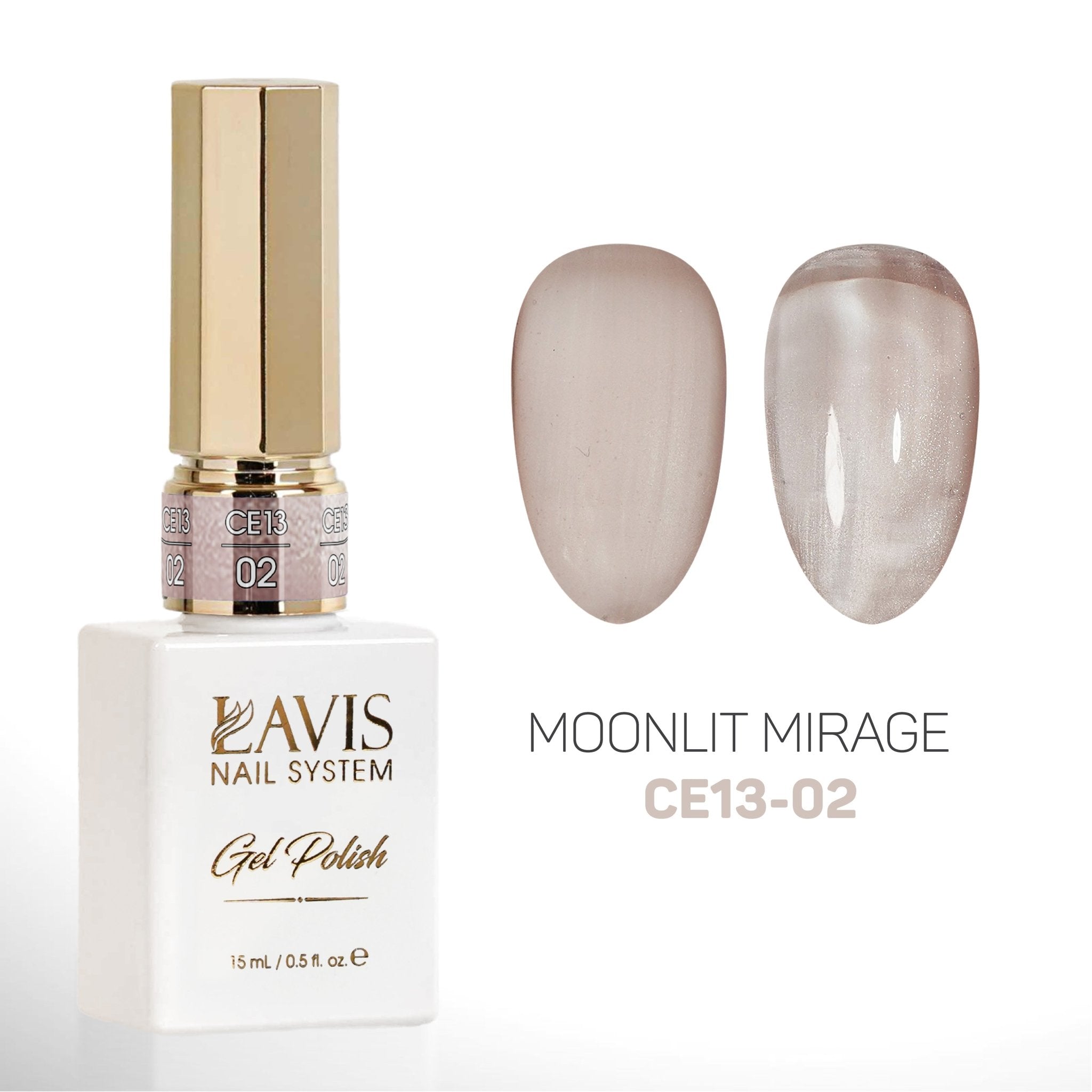 LAVIS 9D Cat Eyes CE13 (Ver2) - 02 - Gel Polish 0.5 oz - Moonlit Mirage Collection