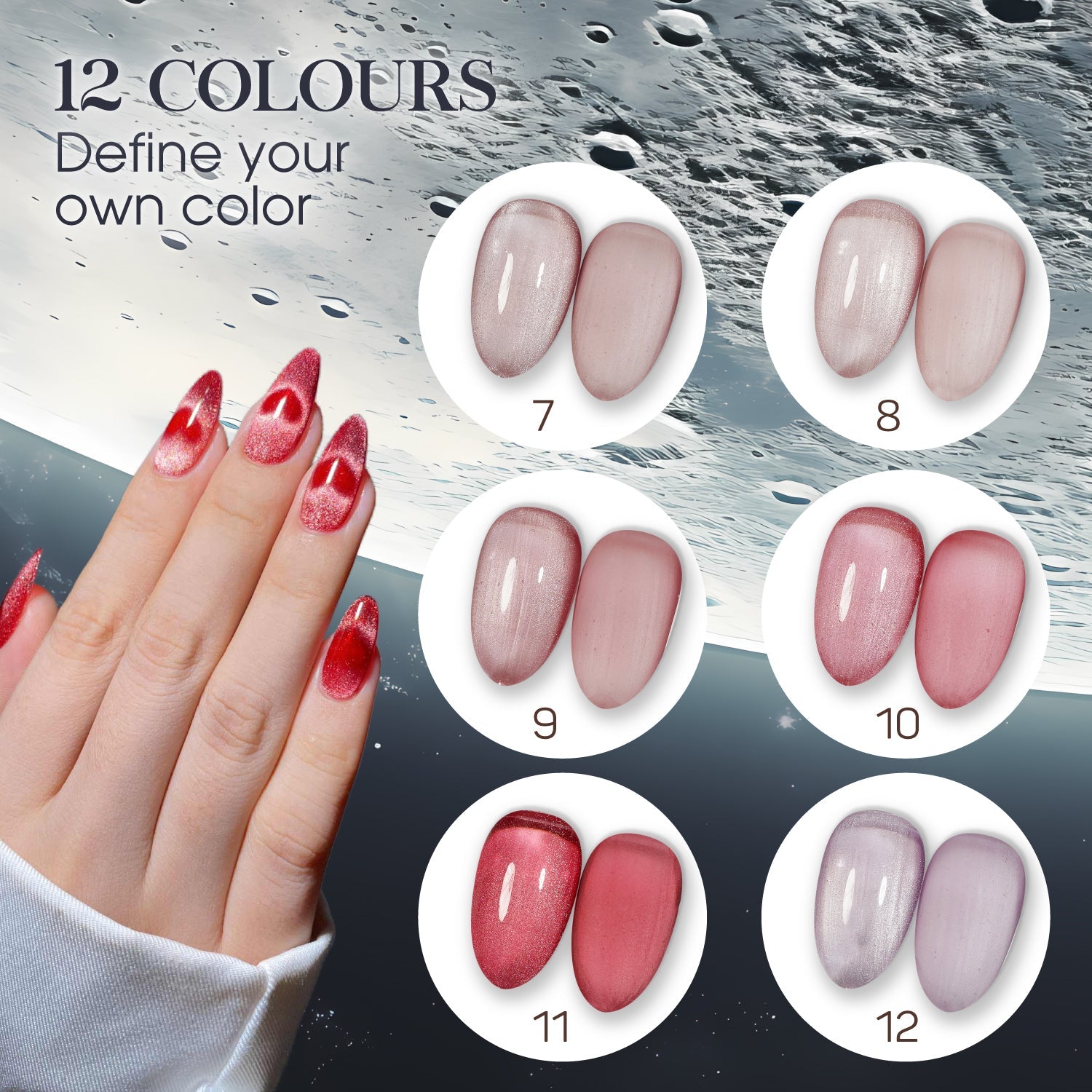 LAVIS Cat Eyes CE13 (Ver2) - 12 - Gel Polish 0.5 oz - Moonlit Mirage Collection - DTK Nail Supply