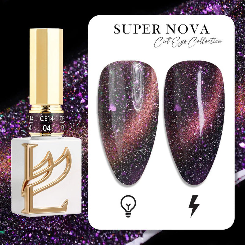 LAVIS Cat Eyes CE14 - 04 (Ver1) - Gel Polish 0.5 oz - Super Nova Collection - DTK Nail Supply