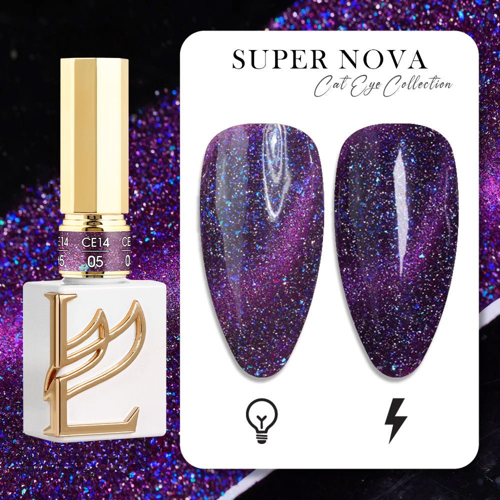 LAVIS Cat Eyes CE14 - 05 (Ver1) - Gel Polish 0.5 oz - Super Nova Collection - DTK Nail Supply