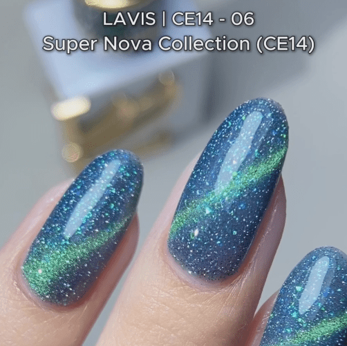 LAVIS Cat Eyes CE14 - 06 (Ver1) - Gel Polish 0.5 oz - Super Nova Collection - DTK Nail Supply