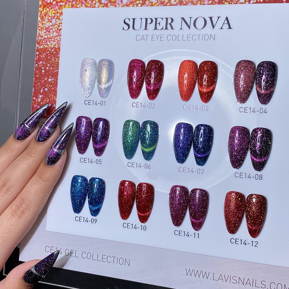 LAVIS Cat Eyes CE14 - 06 (Ver1) - Gel Polish 0.5 oz - Super Nova Collection - DTK Nail Supply