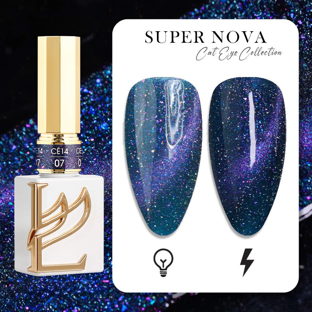 LAVIS Cat Eyes CE14 - 07 (Ver1) - Gel Polish 0.5 oz - Super Nova Collection - DTK Nail Supply
