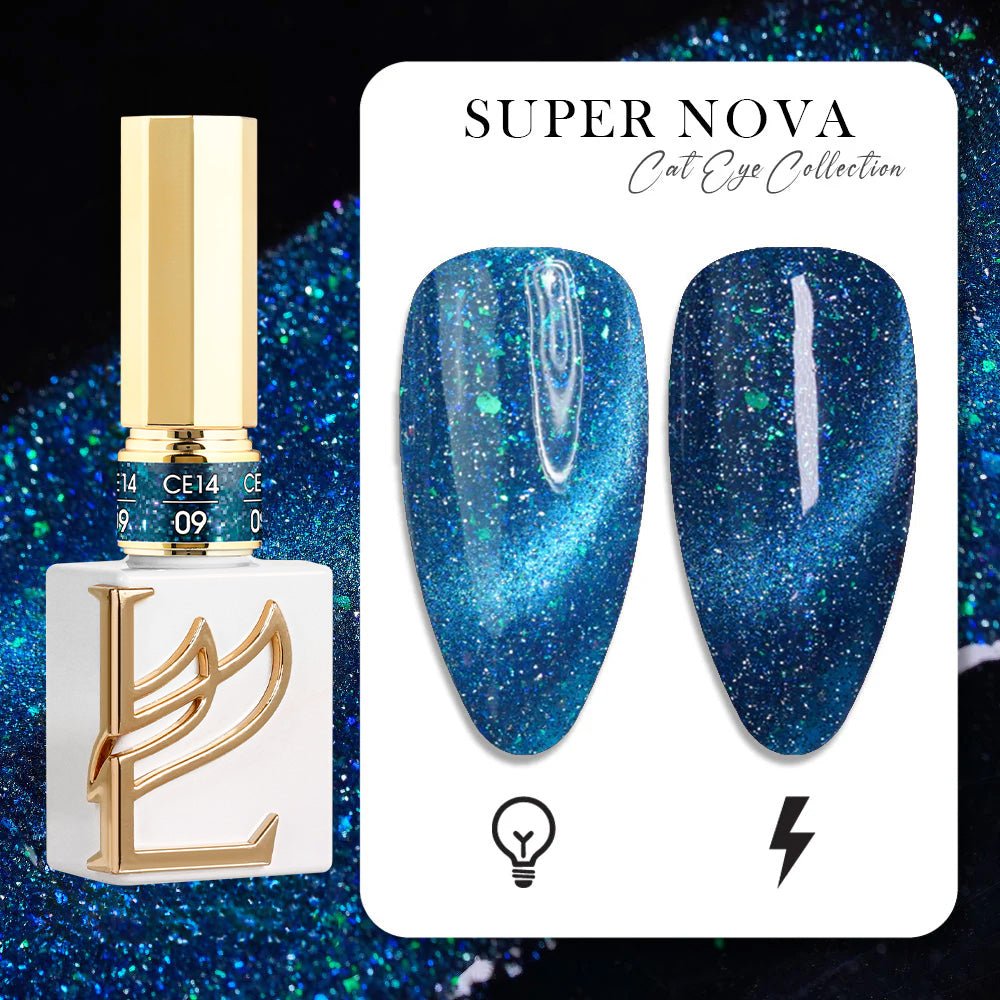 LAVIS Cat Eyes CE14 - 09 (Ver1) - Gel Polish 0.5 oz - Super Nova Collection - DTK Nail Supply
