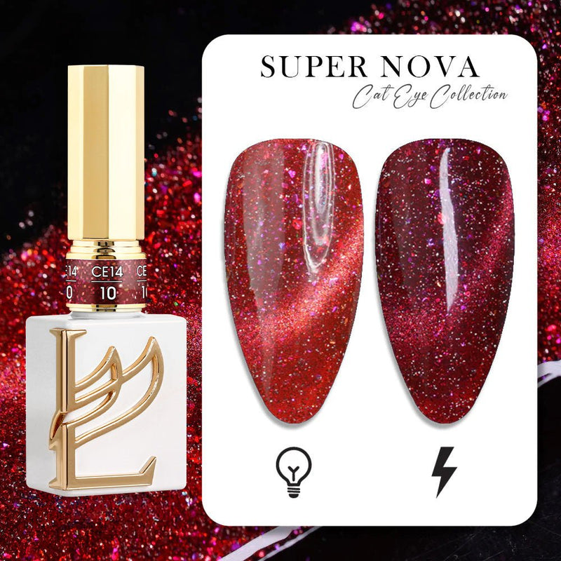 LAVIS Cat Eyes CE14 - 10 (Ver1) - Gel Polish 0.5 oz - Super Nova Collection - DTK Nail Supply