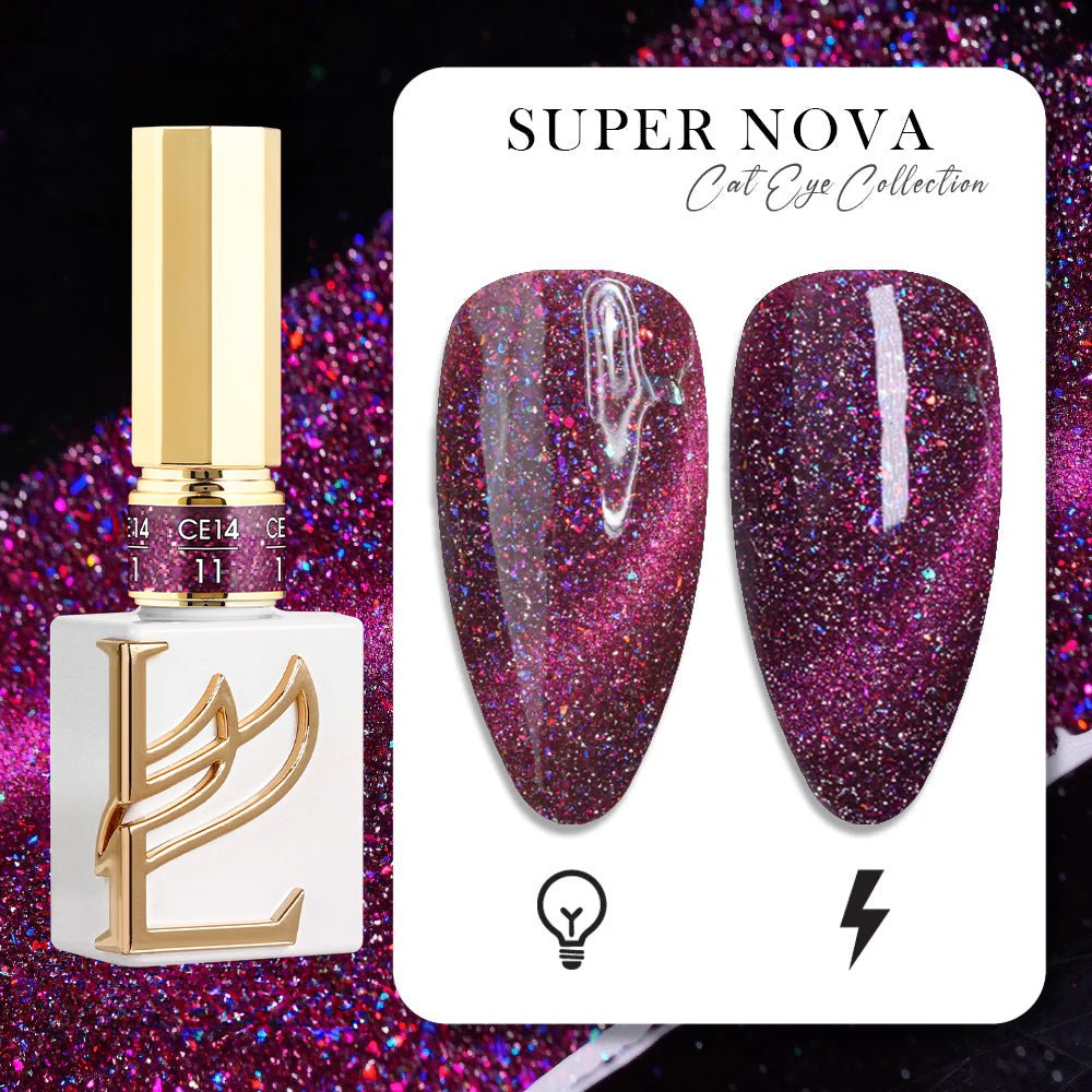 LAVIS Cat Eyes CE14 - 11 (Ver1) - Gel Polish 0.5 oz - Super Nova Collection - DTK Nail Supply