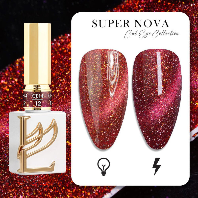 LAVIS Cat Eyes CE14 - 12 (Ver1) - Gel Polish 0.5 oz - Super Nova Collection - DTK Nail Supply