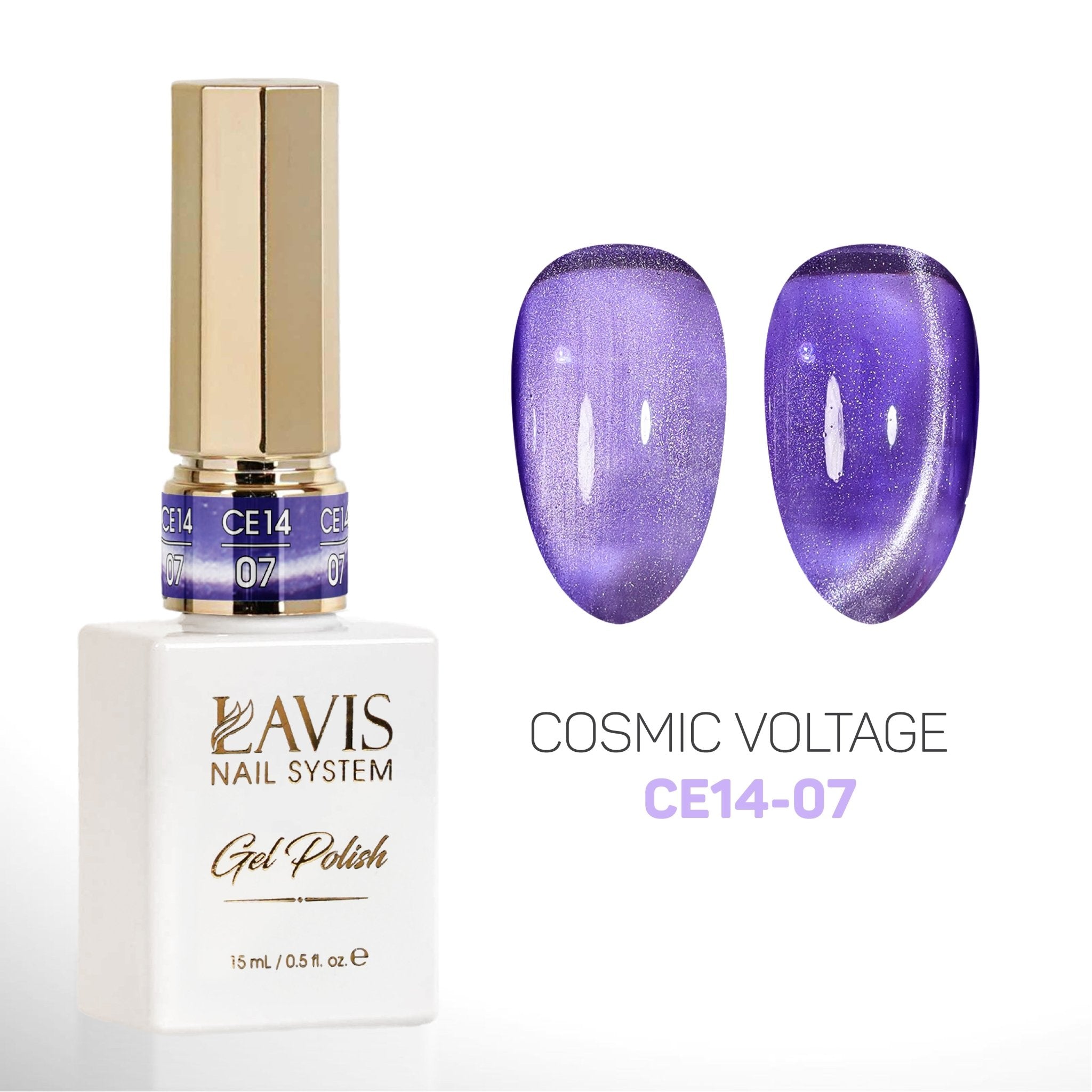 LAVIS Cat Eyes CE14 (Ver2) - Gel Polish 0.5 oz - Cosmic Voltage Collection - DTK Nail Supply