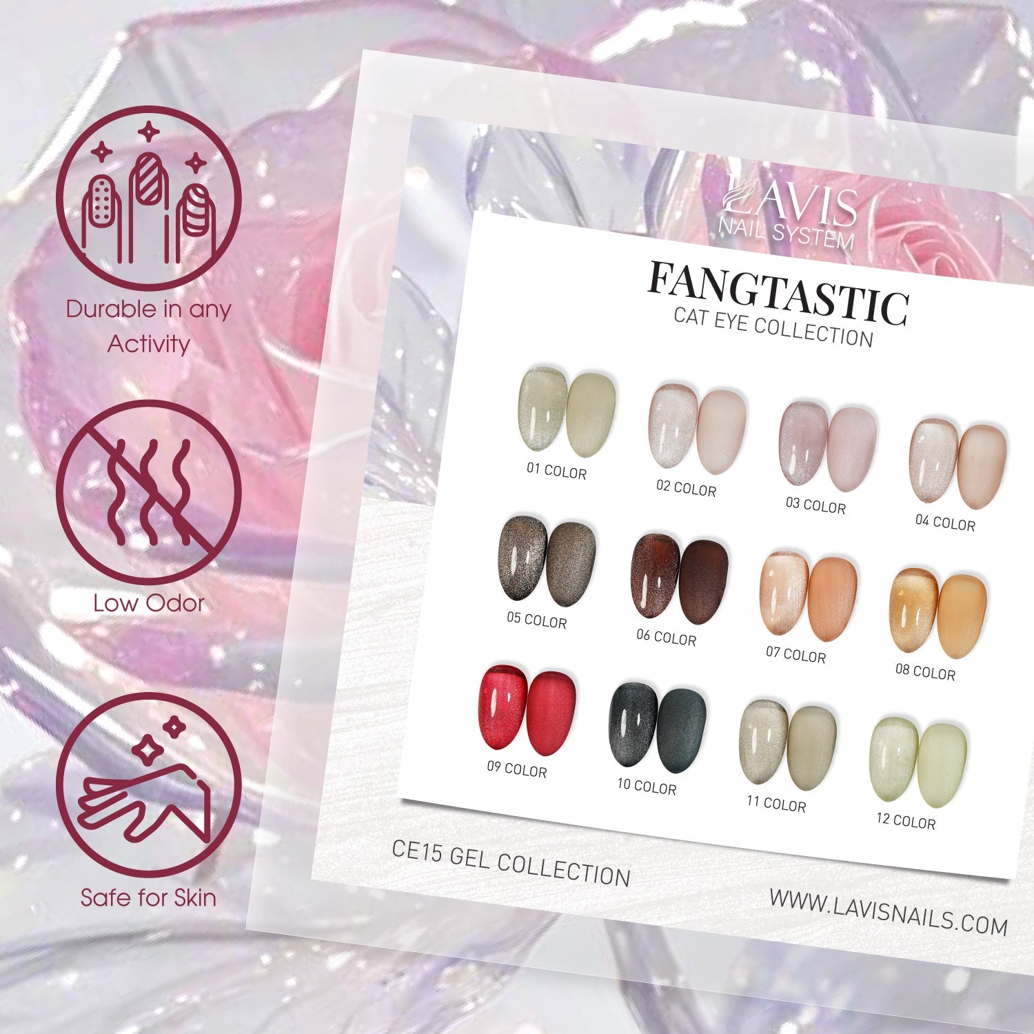 LAVIS Cat Eyes CE15 - 08 - Gel Polish 0.5 oz - Fangtastic Collection - DTK Nail Supply