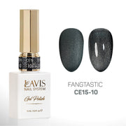 LAVIS Cat Eyes CE15 - Set 12 Colors - Gel Polish 0.5 oz - Fangtastic Collection - DTK Nail Supply