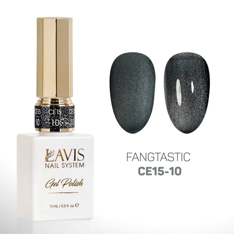 LAVIS Cat Eyes CE15 - Set 12 Colors - Gel Polish 0.5 oz - Fangtastic Collection - DTK Nail Supply