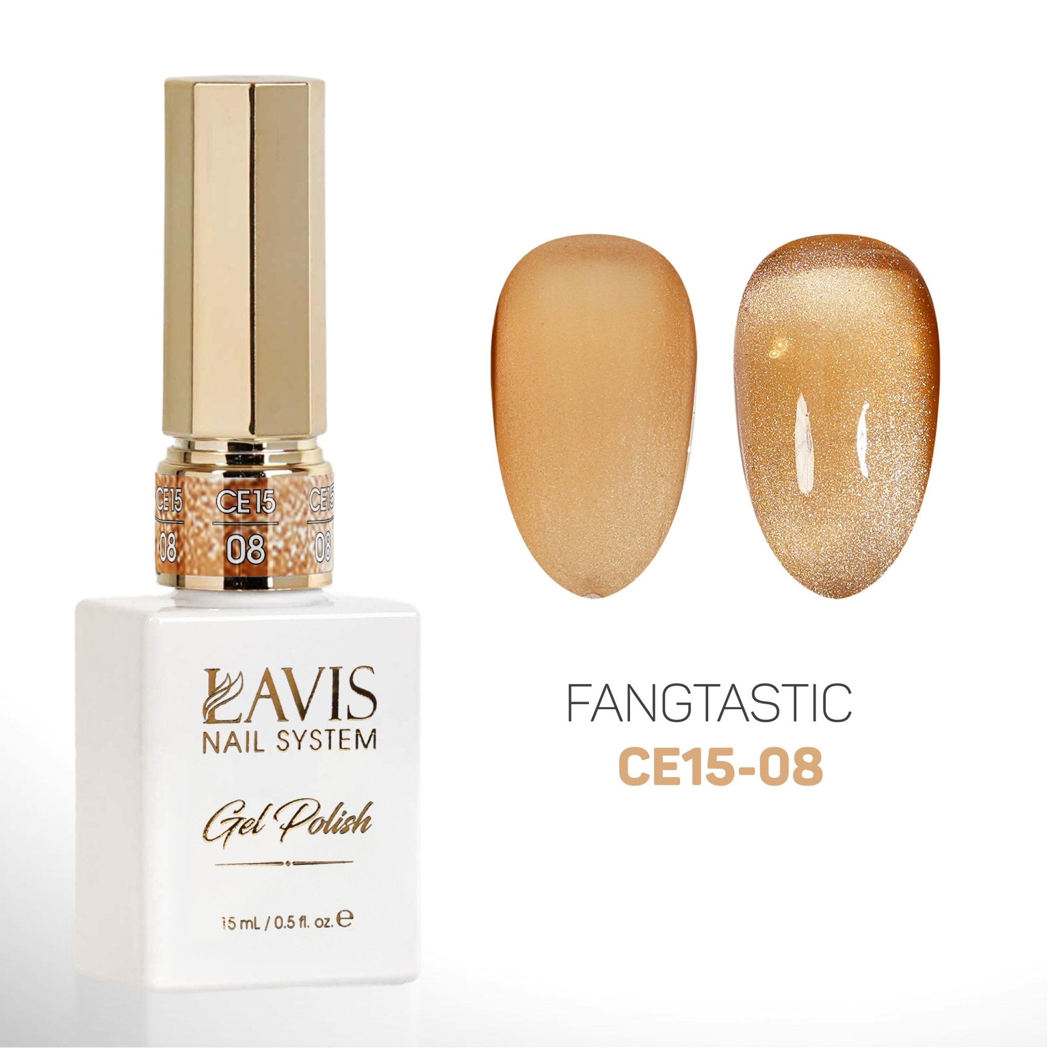 LAVIS Cat Eyes CE15 - Set 12 Colors - Gel Polish 0.5 oz - Fangtastic Collection - DTK Nail Supply
