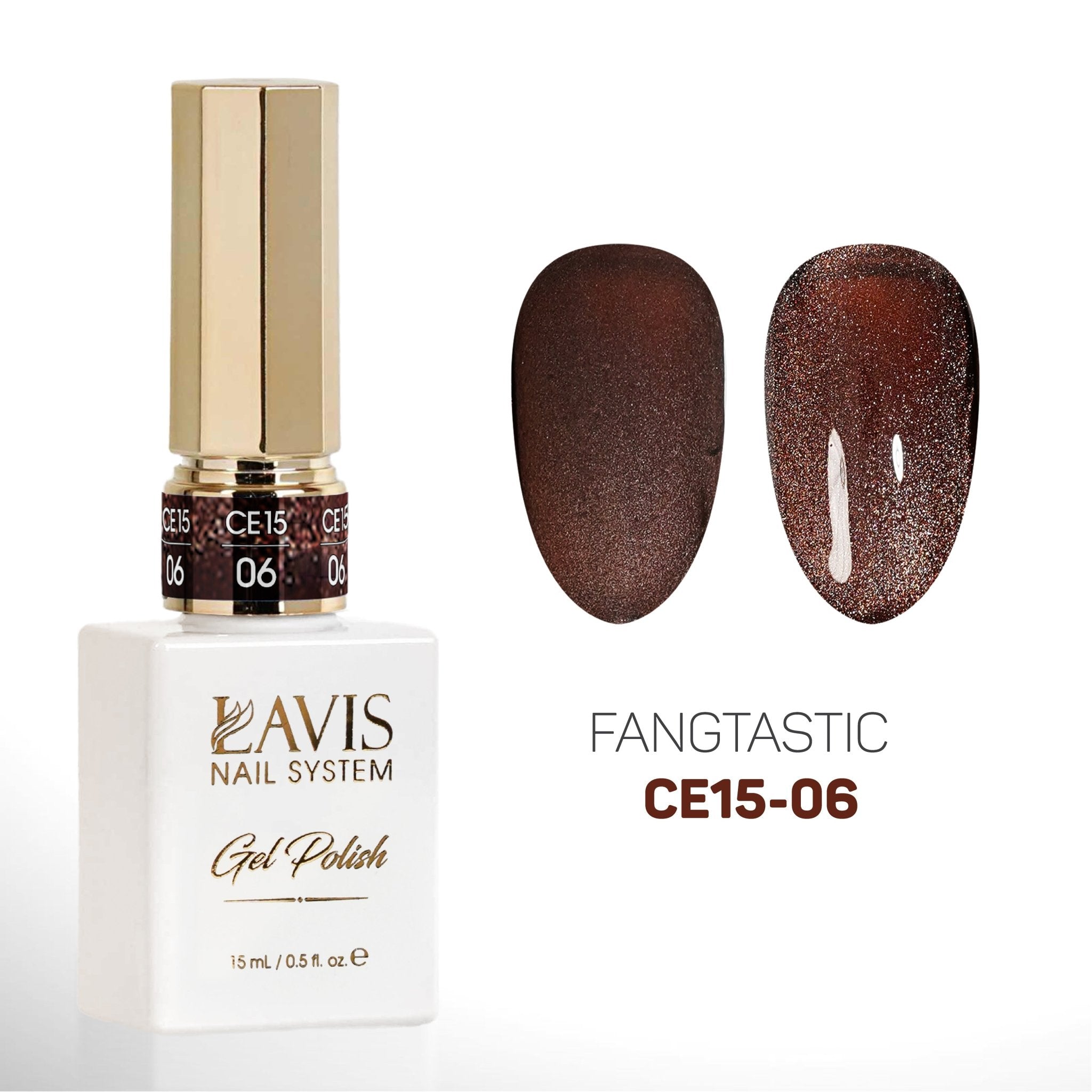 LAVIS Cat Eyes CE15 - Set 12 Colors - Gel Polish 0.5 oz - Fangtastic Collection - DTK Nail Supply