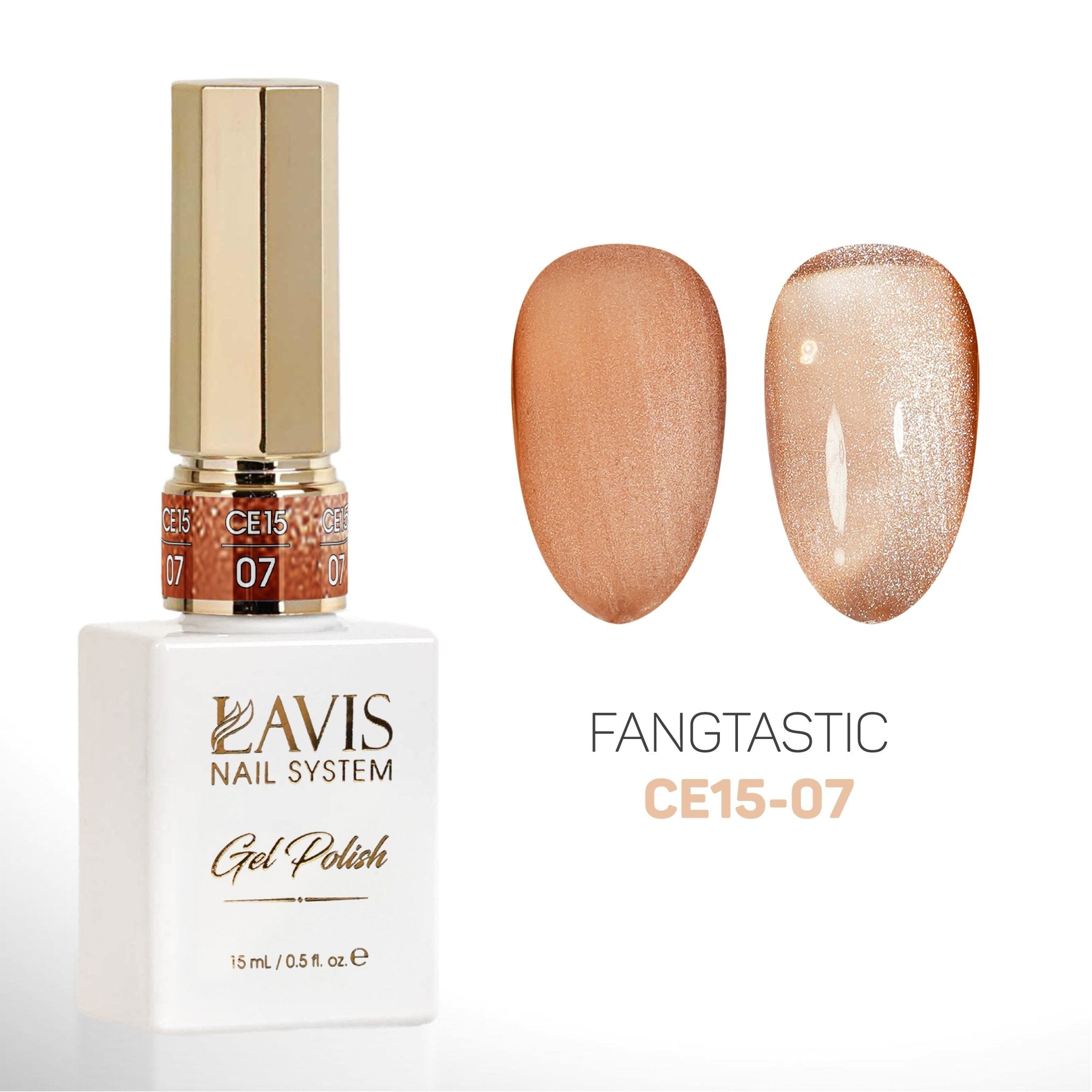 LAVIS Cat Eyes CE15 - Set 12 Colors - Gel Polish 0.5 oz - Fangtastic Collection - DTK Nail Supply