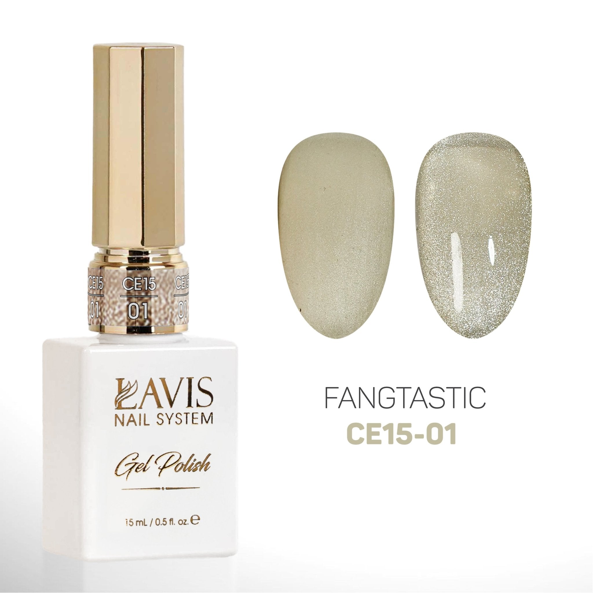 LAVIS Cat Eyes CE15 - Set 12 Colors - Gel Polish 0.5 oz - Fangtastic Collection - DTK Nail Supply