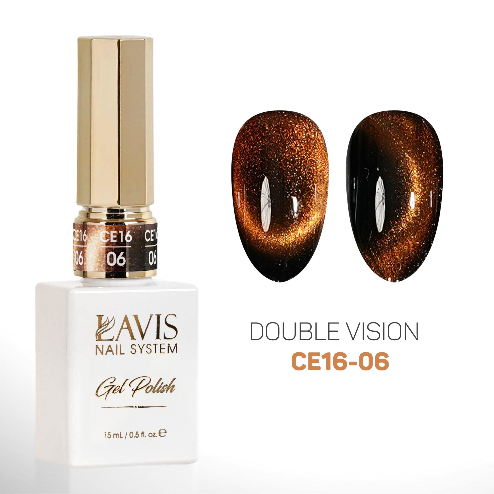 LAVIS Cat Eyes CE16 - Set 12 - Gel Polish 0.5 oz - Double Vision Collection - DTK Nail Supply