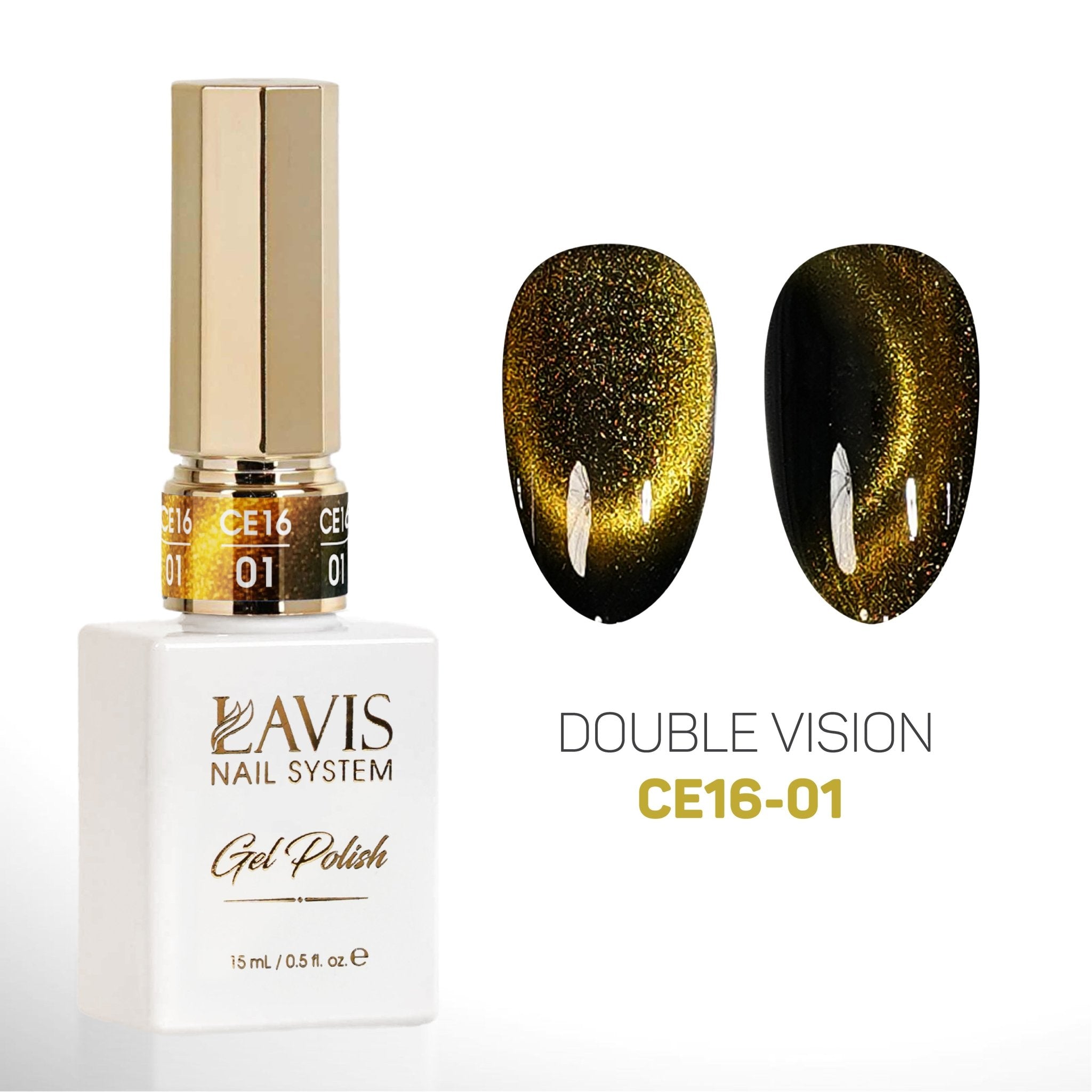 LAVIS Cat Eyes CE16 - Set 12 - Gel Polish 0.5 oz - Double Vision Collection - DTK Nail Supply
