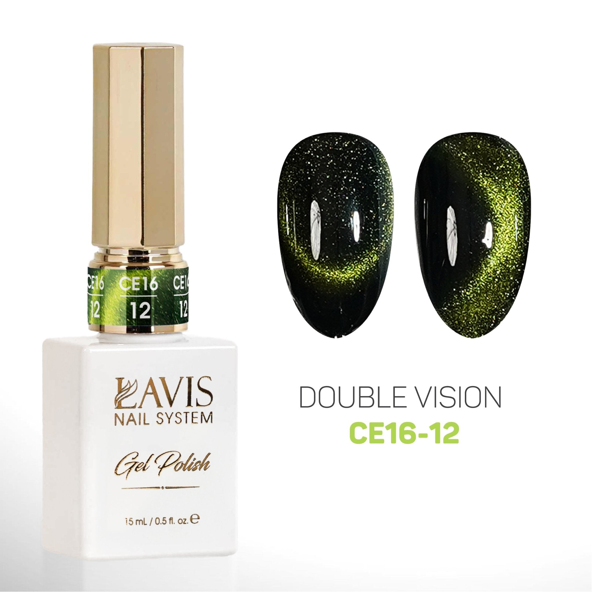LAVIS Cat Eyes CE16 - Set 12 - Gel Polish 0.5 oz - Double Vision Collection - DTK Nail Supply