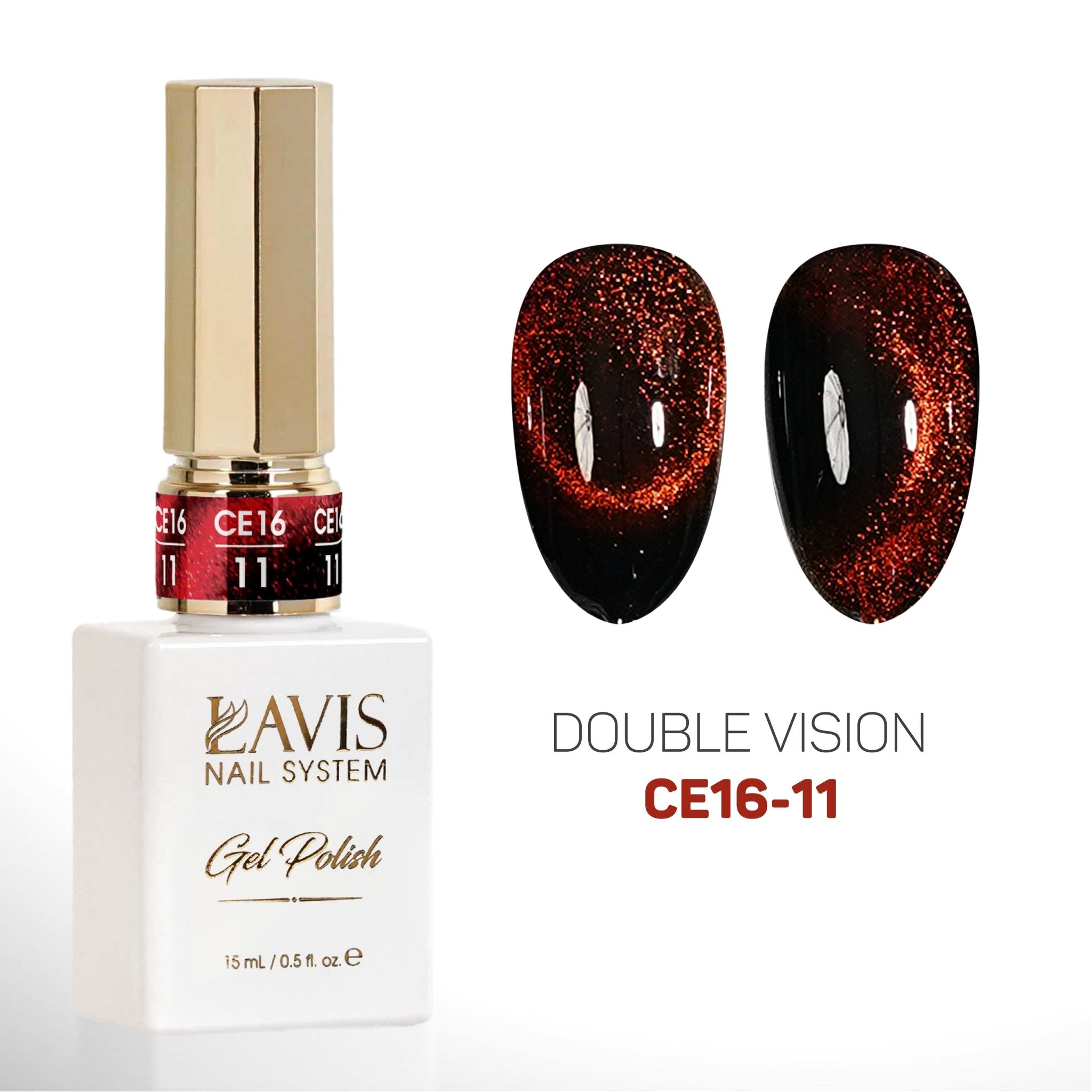 LAVIS Cat Eyes CE16 - Set 12 - Gel Polish 0.5 oz - Double Vision Collection - DTK Nail Supply