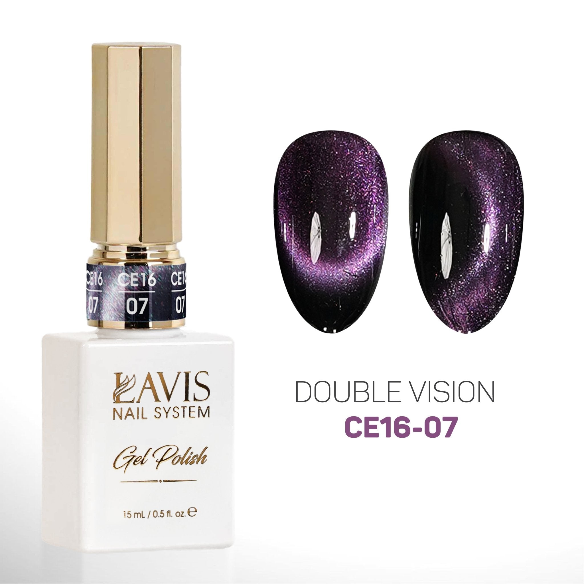 LAVIS Cat Eyes CE16 - Set 12 - Gel Polish 0.5 oz - Double Vision Collection - DTK Nail Supply