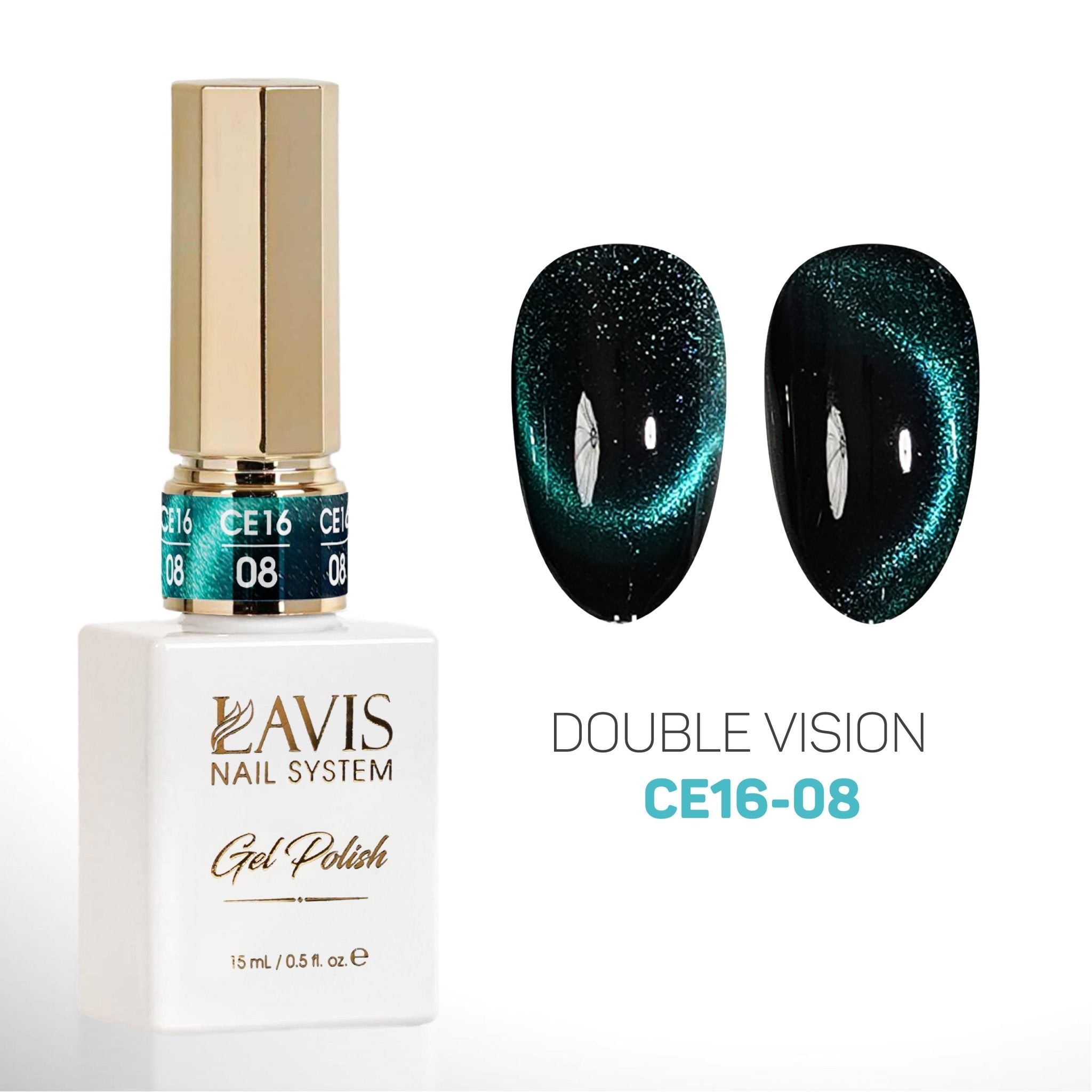 LAVIS Cat Eyes CE16 - Set 12 - Gel Polish 0.5 oz - Double Vision Collection - DTK Nail Supply