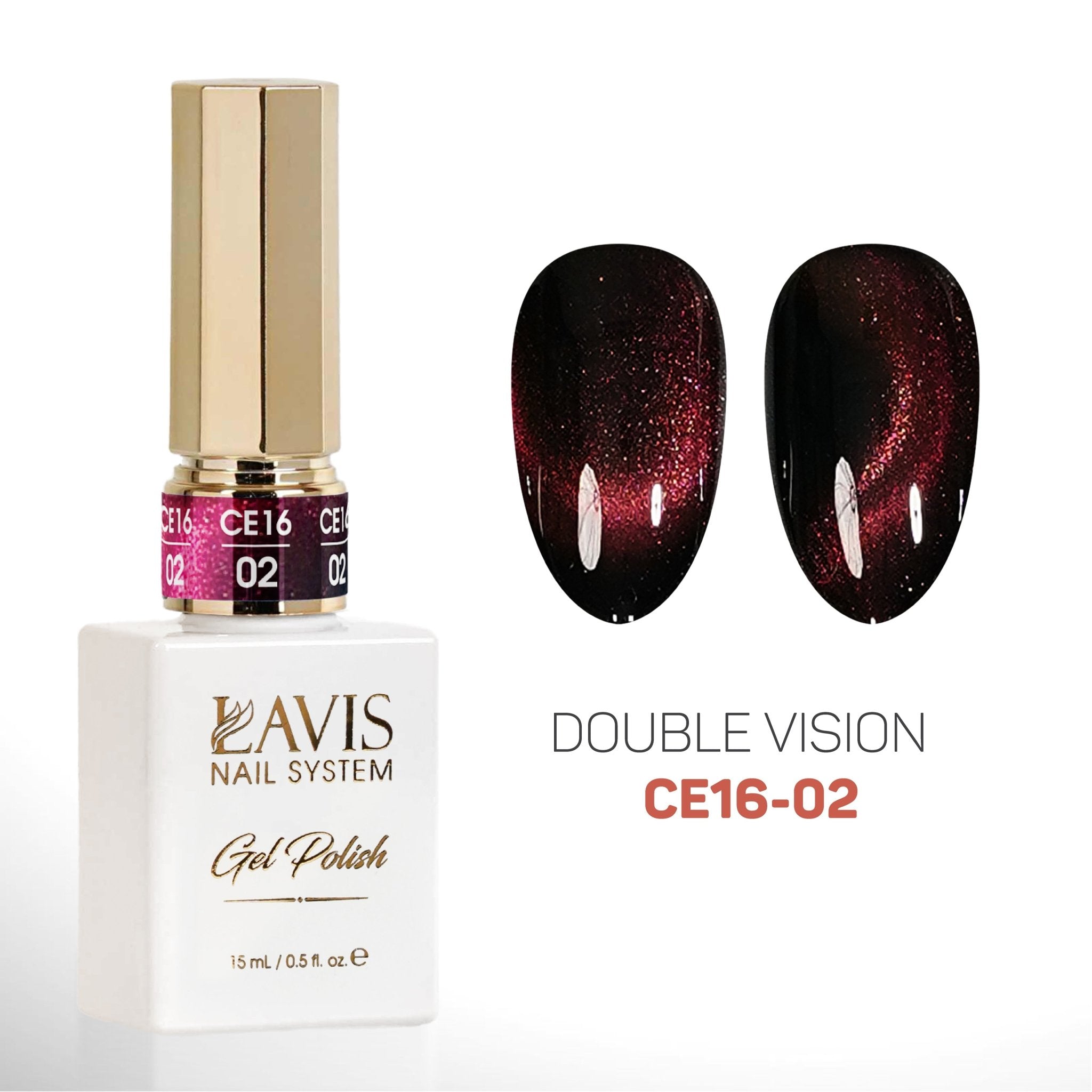 LAVIS Cat Eyes CE16 - Set 12 - Gel Polish 0.5 oz - Double Vision Collection - DTK Nail Supply
