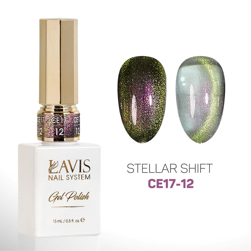 LAVIS Cat Eyes CE17 - 12 - Gel Polish 0.5 oz - Stellar Shift Collection - DTK Nail Supply