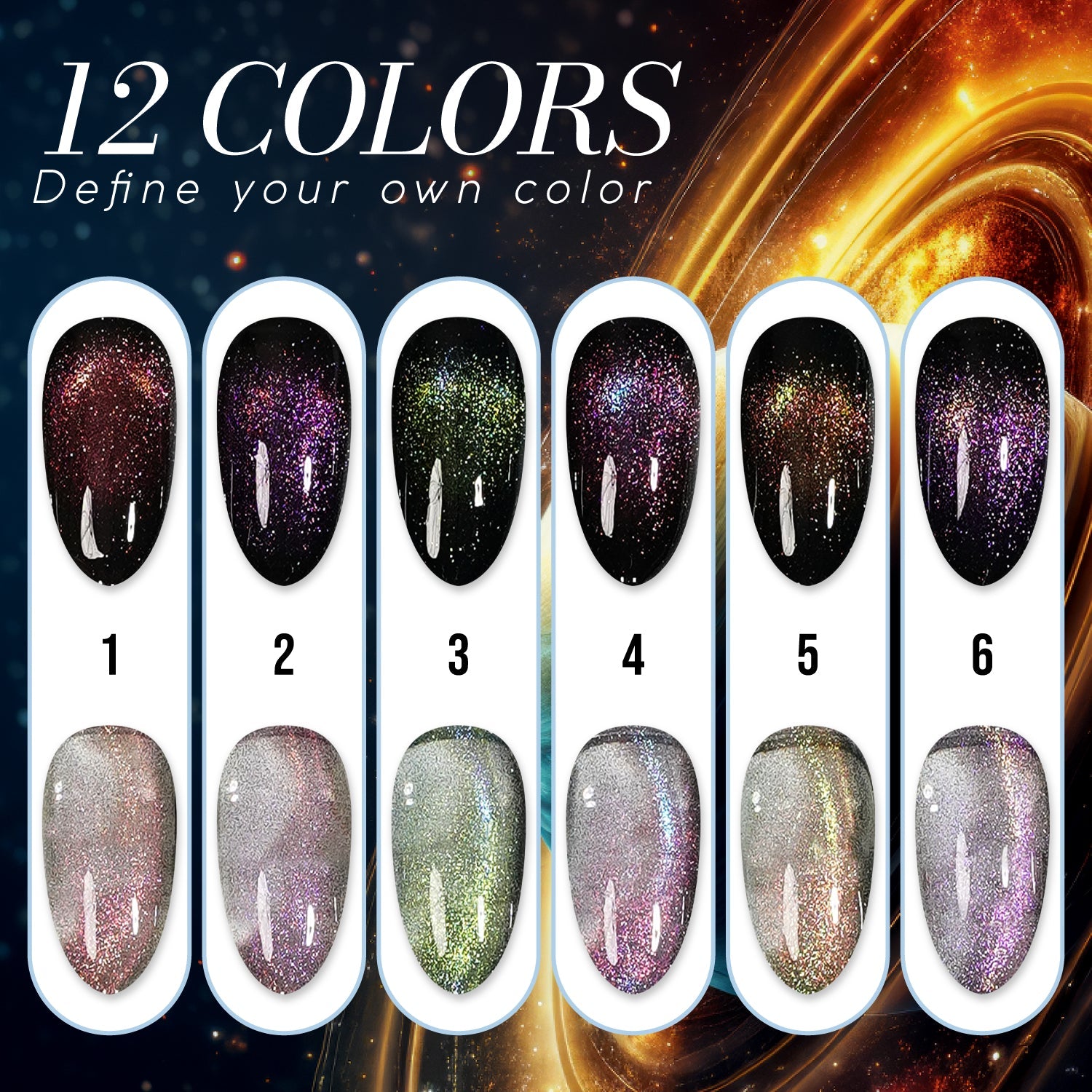 LAVIS Cat Eyes CE18 - 01 - Gel Polish 0.5 oz - Galaxtic Halo Collection - DTK Nail Supply
