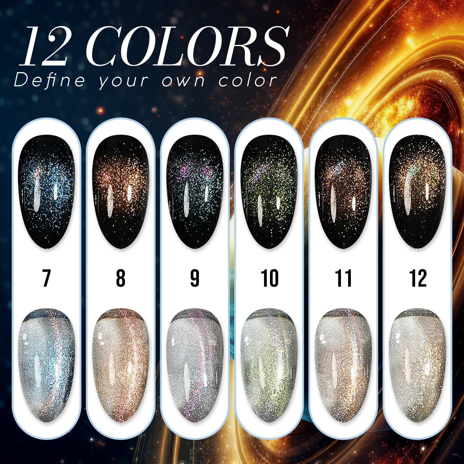 LAVIS Cat Eyes CE18 - 10 - Gel Polish 0.5 oz - Galaxtic Halo Collection - DTK Nail Supply
