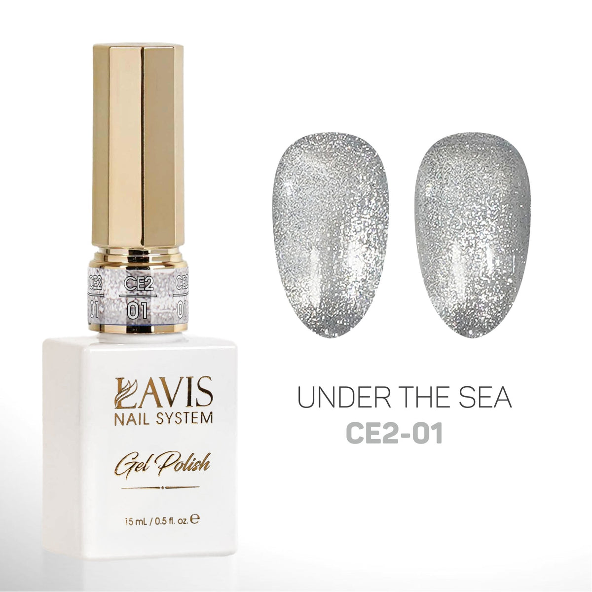 LAVIS 9D Cat Eyes CE2 - 01 - Gel Polish 0.5 oz - Under The Sea Collection