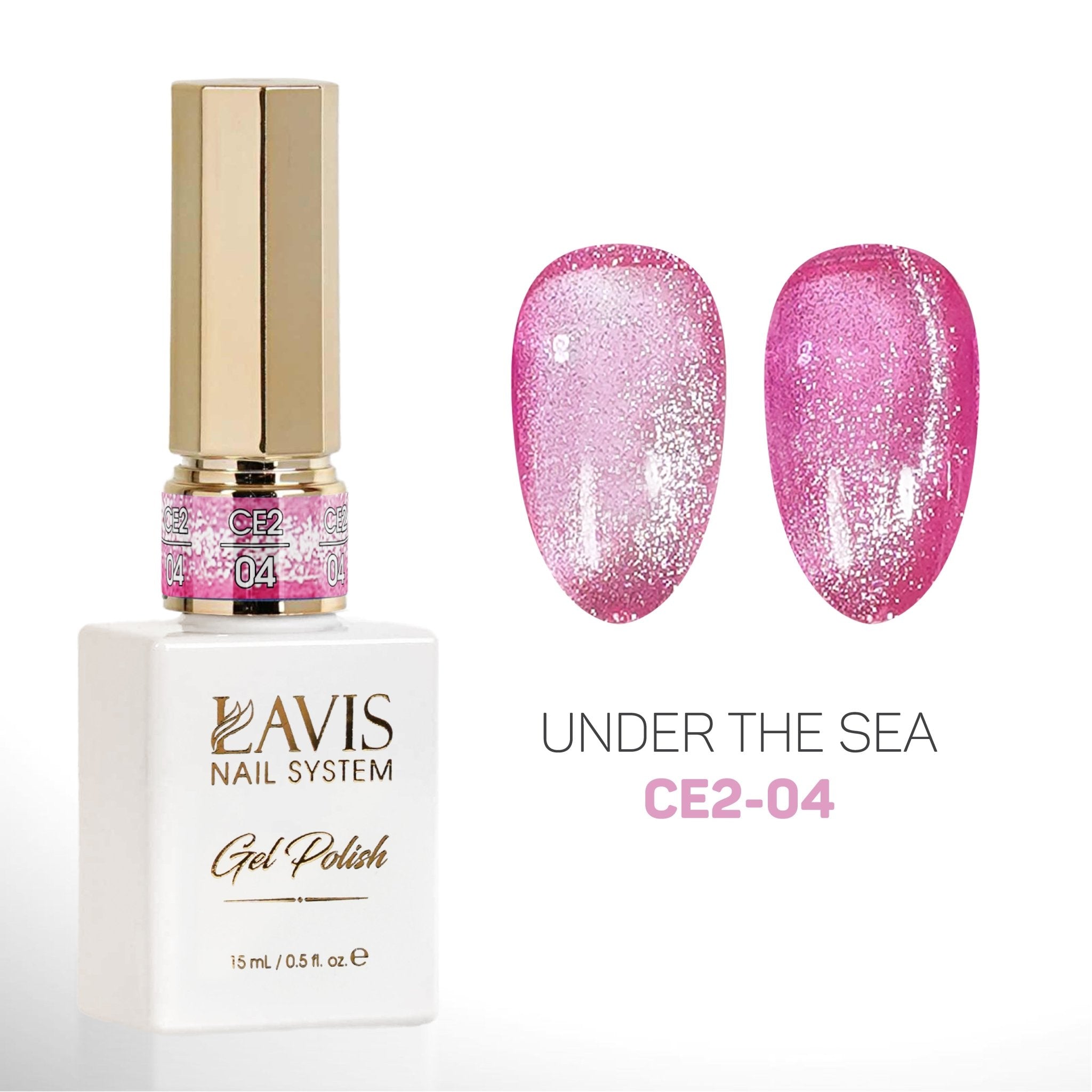 LAVIS Cat Eyes CE2 - 04 - Gel Polish 0.5 oz - Under The Sea Collection - DTK Nail Supply