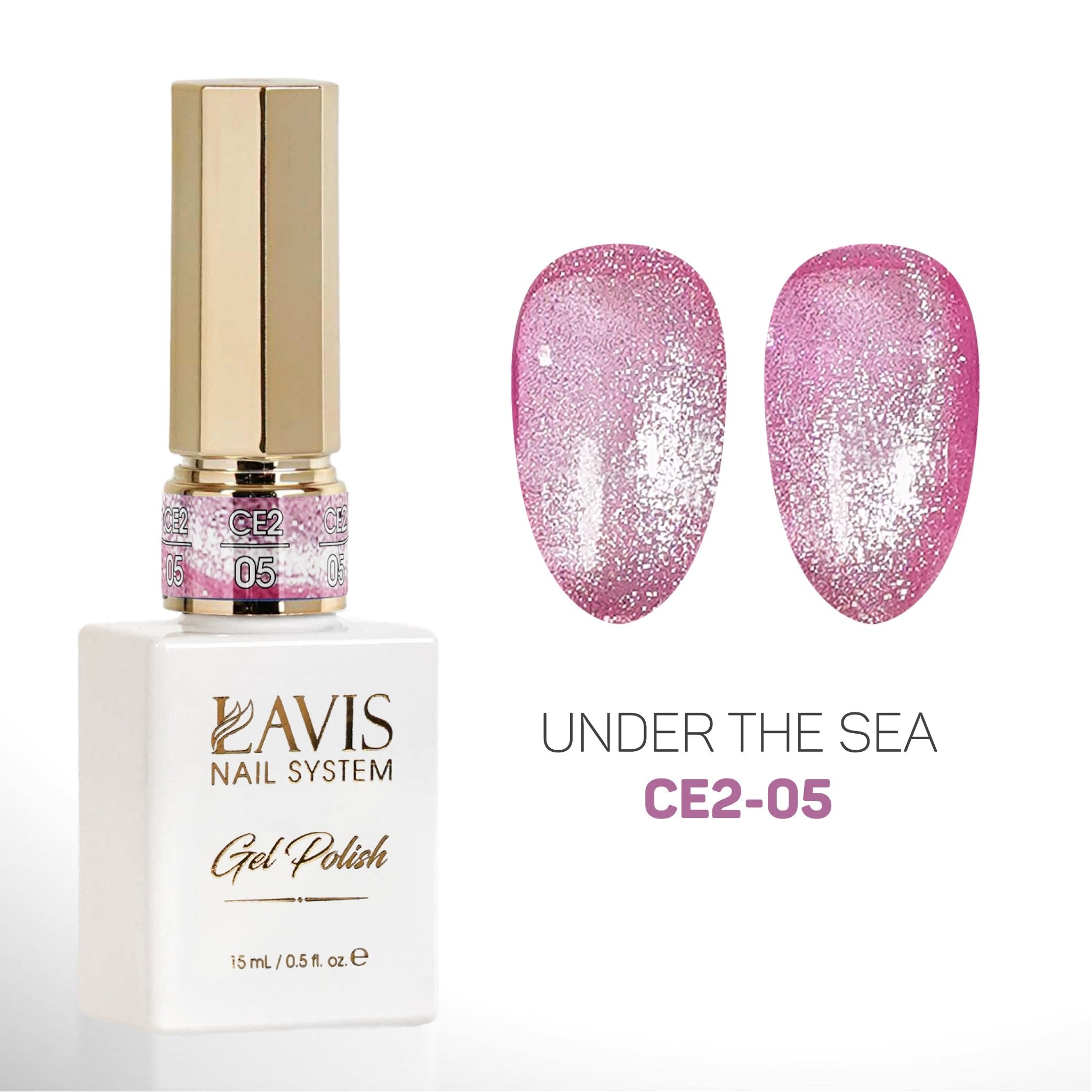 LAVIS Cat Eyes CE2 - 05 - Gel Polish 0.5 oz - Under The Sea Collection - DTK Nail Supply