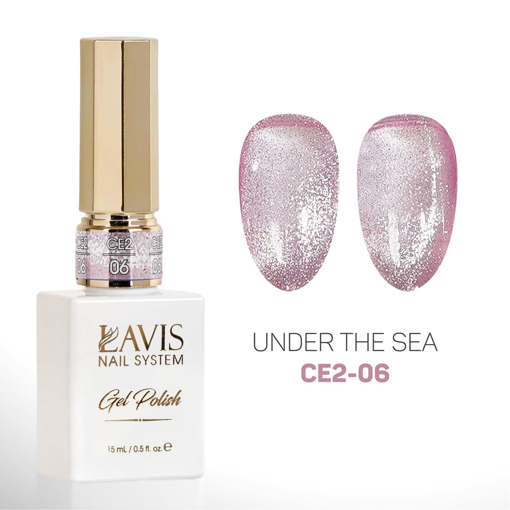 LAVIS Cat Eyes CE2 - 06 - Gel Polish 0.5 oz - Under The Sea Collection - DTK Nail Supply