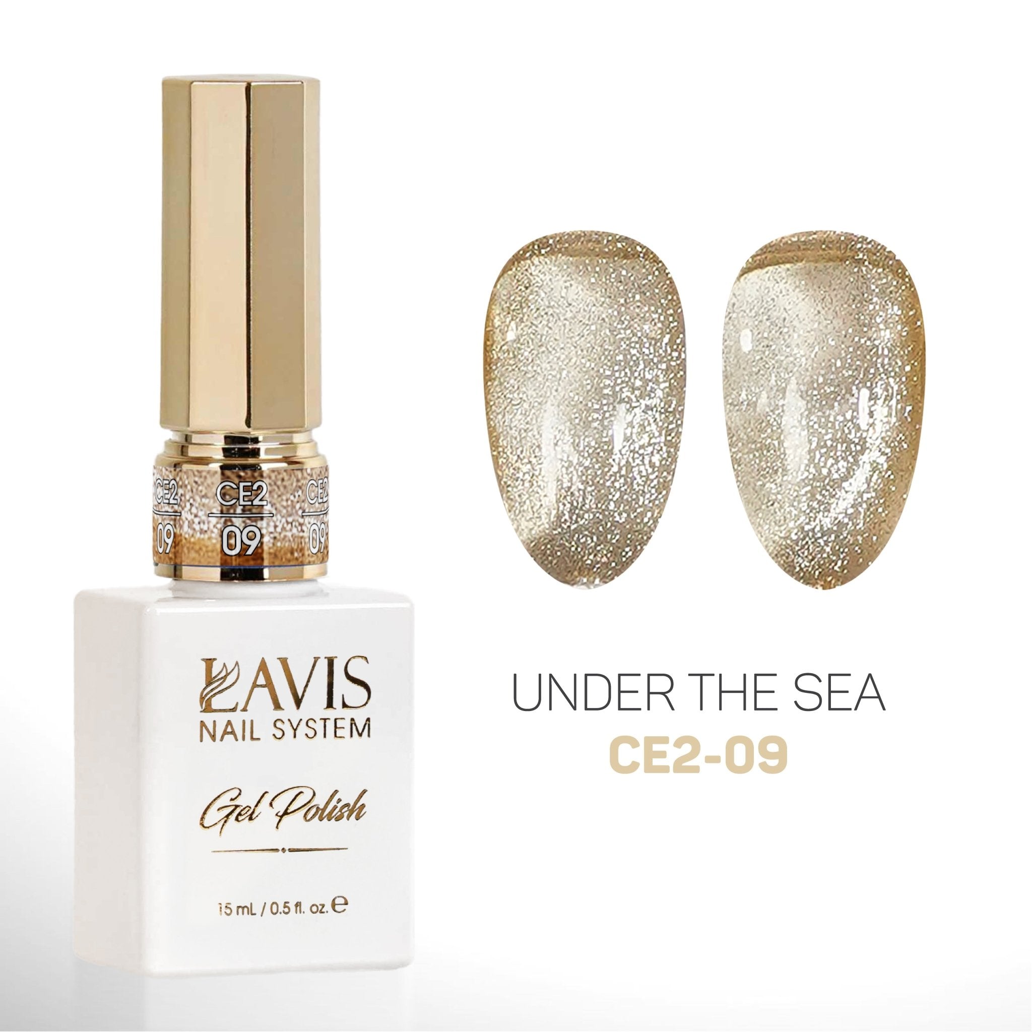 LAVIS Cat Eyes CE2 - 09 - Gel Polish 0.5 oz - Under The Sea Collection - DTK Nail Supply