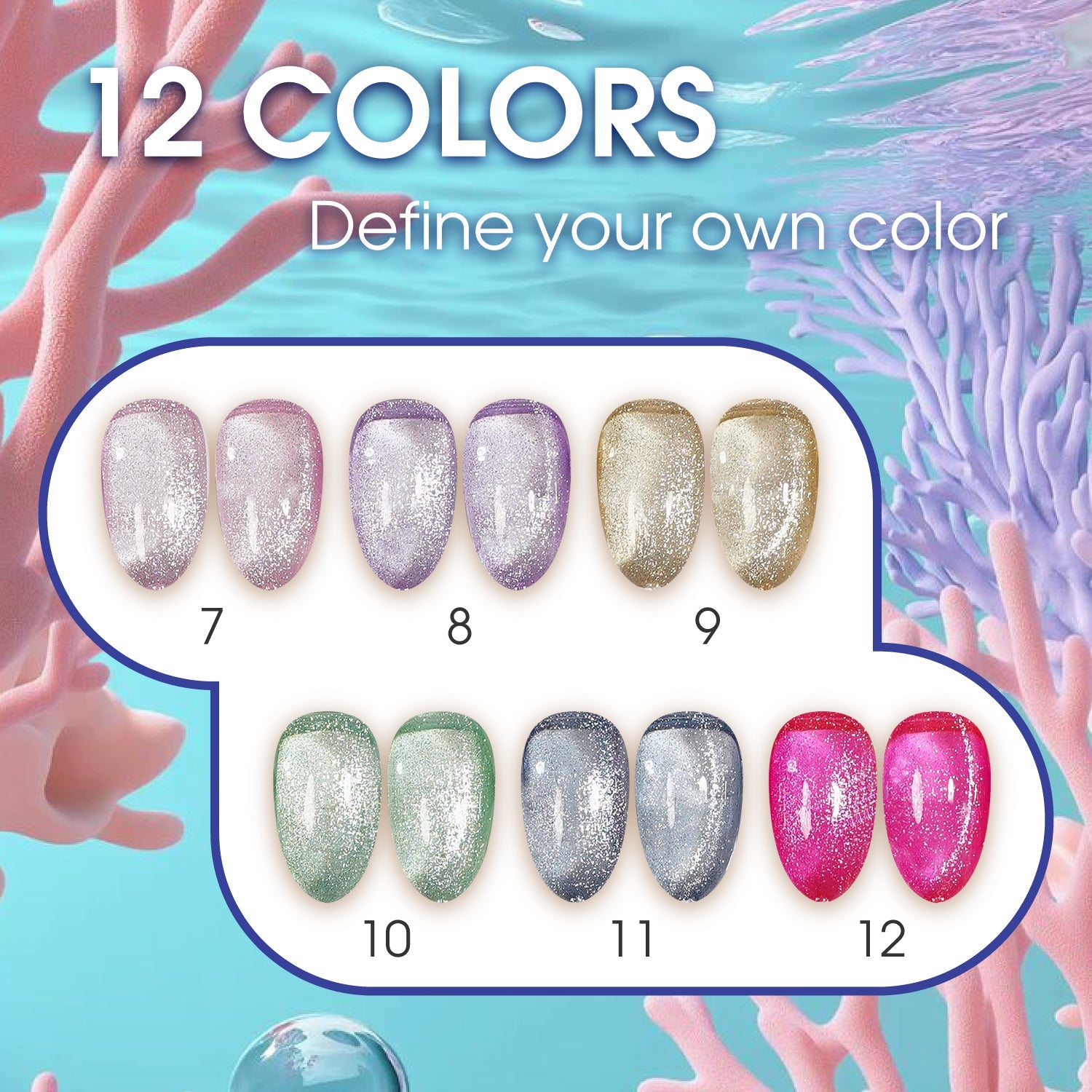 LAVIS Cat Eyes CE2 - 12 - Gel Polish 0.5 oz - Under The Sea Collection - DTK Nail Supply