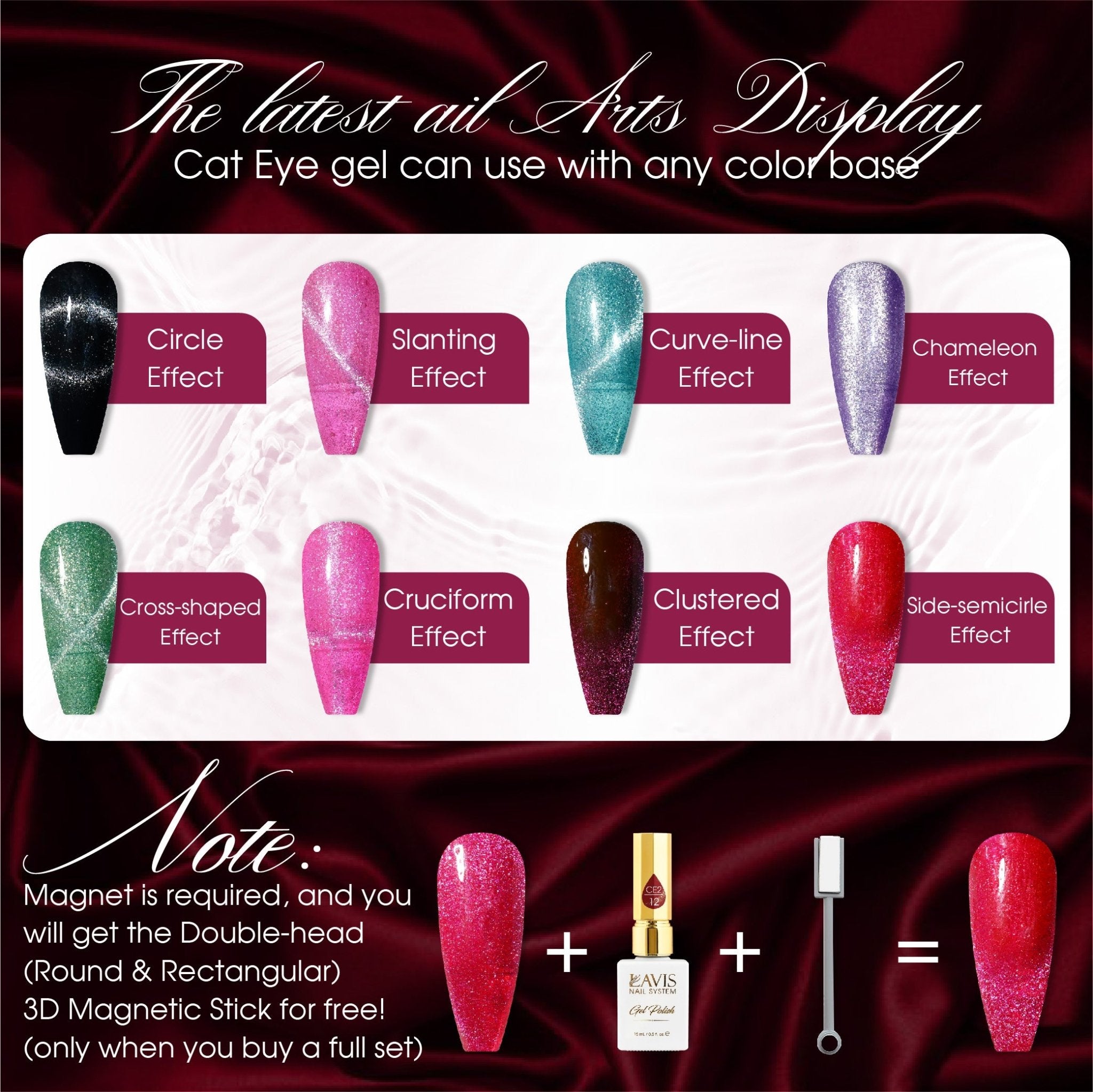 LAVIS Cat Eyes CE2 - Gel Polish 0.5 oz - Under The Sea Collection - DTK Nail Supply