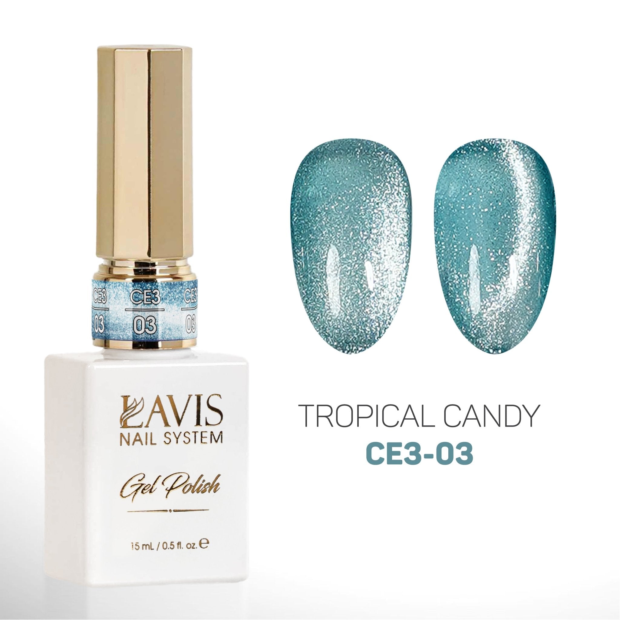 LAVIS Cat Eyes CE3 - 03 - Gel Polish 0.5 oz - Tropical Candy Collection - DTK Nail Supply