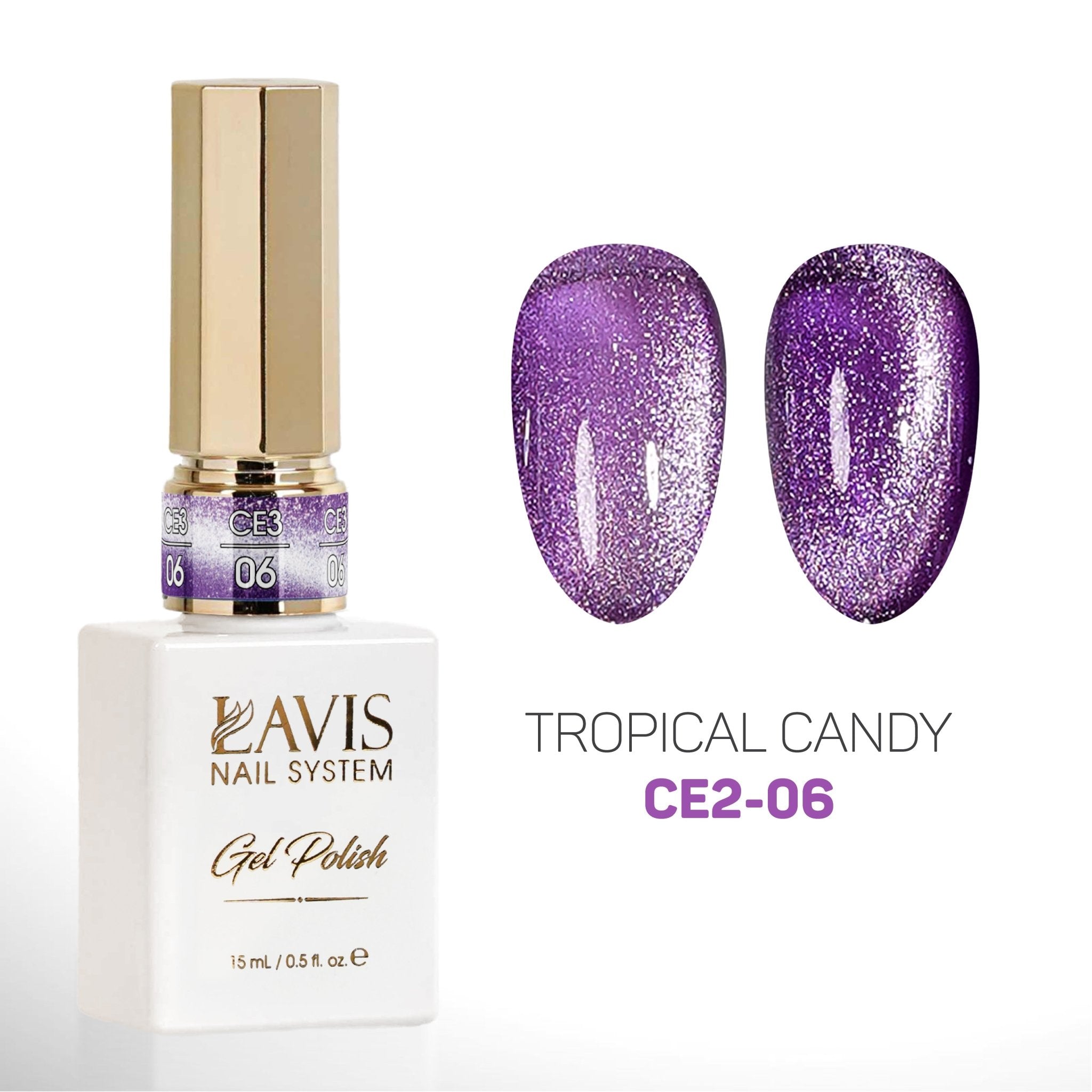 LAVIS Cat Eyes CE3 - 06 - Gel Polish 0.5 oz - Tropical Candy Collection - DTK Nail Supply