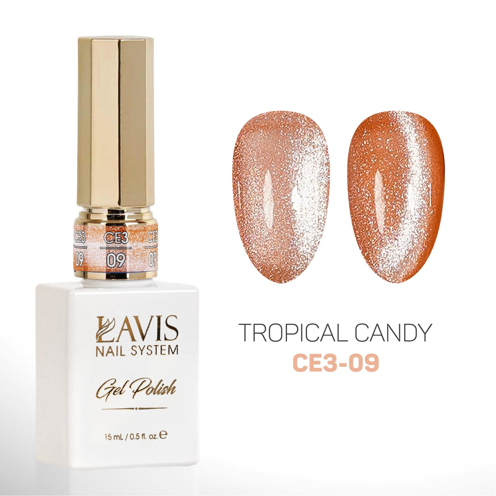 LAVIS Cat Eyes CE3 - 09 - Gel Polish 0.5 oz - Tropical Candy Collection - DTK Nail Supply