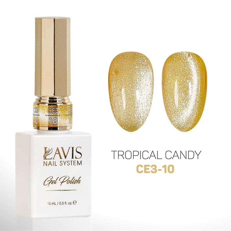 LAVIS Cat Eyes CE3 - 10 - Gel Polish 0.5 oz - Tropical Candy Collection - DTK Nail Supply
