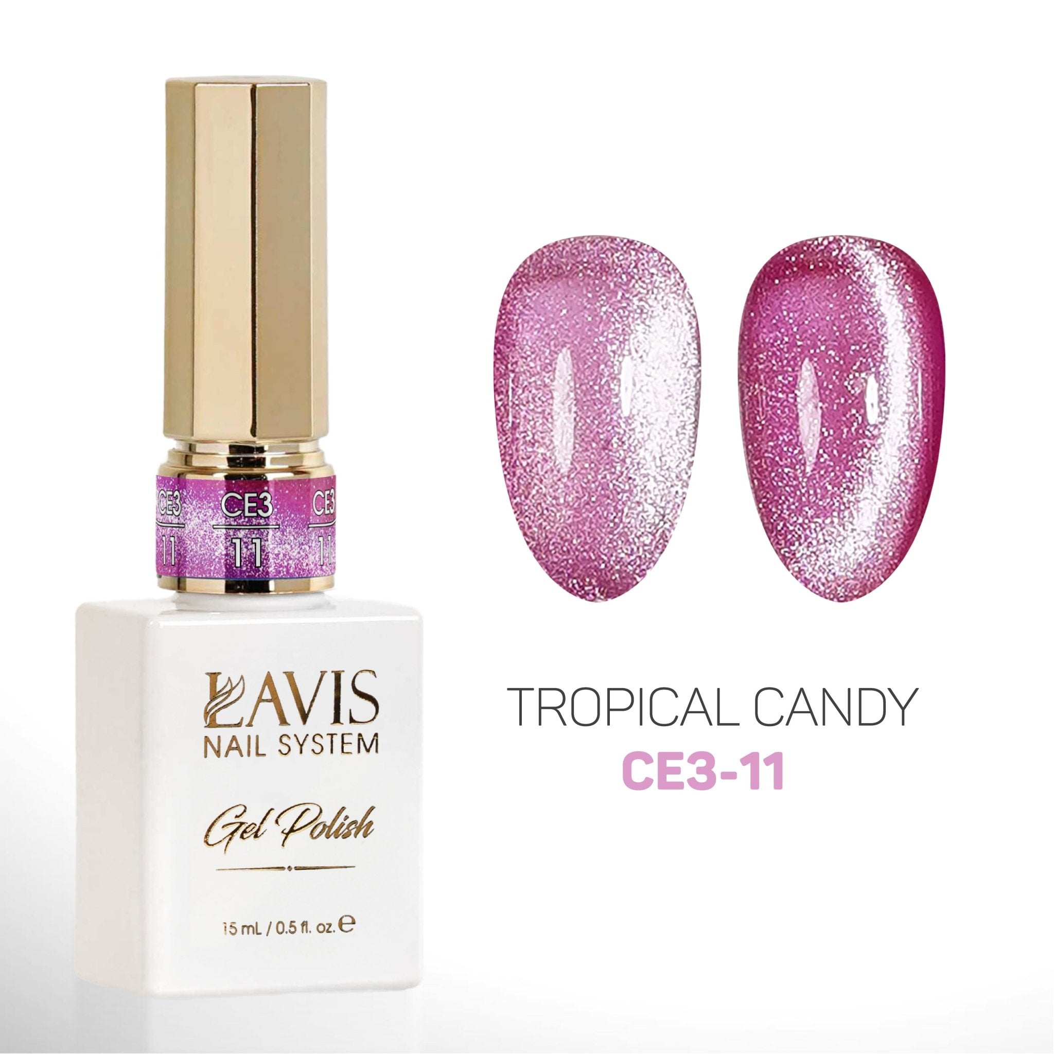 LAVIS Cat Eyes CE3 - 11 - Gel Polish 0.5 oz - Tropical Candy Collection - DTK Nail Supply