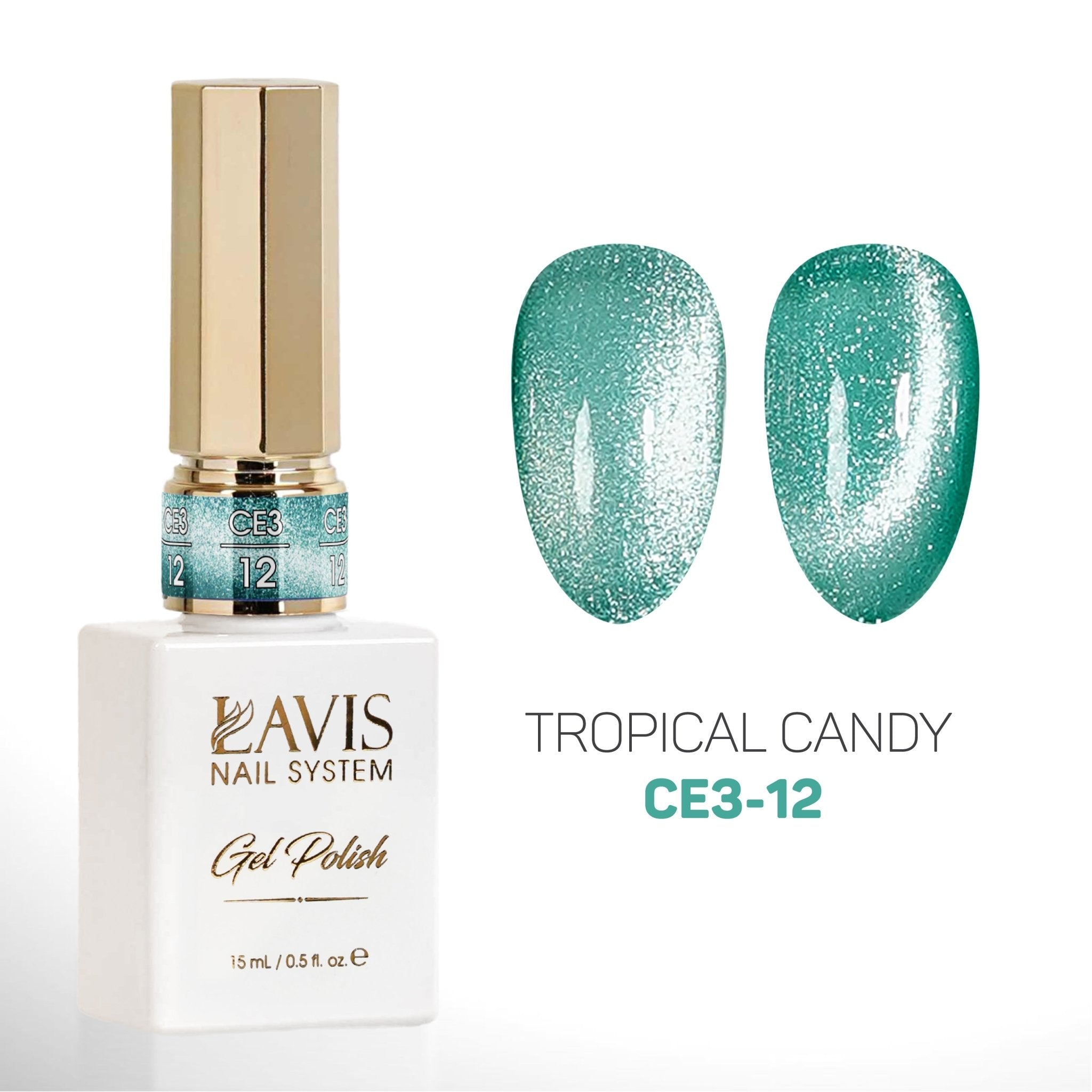 LAVIS Cat Eyes CE3 - 12 - Gel Polish 0.5 oz - Tropical Candy Collection - DTK Nail Supply