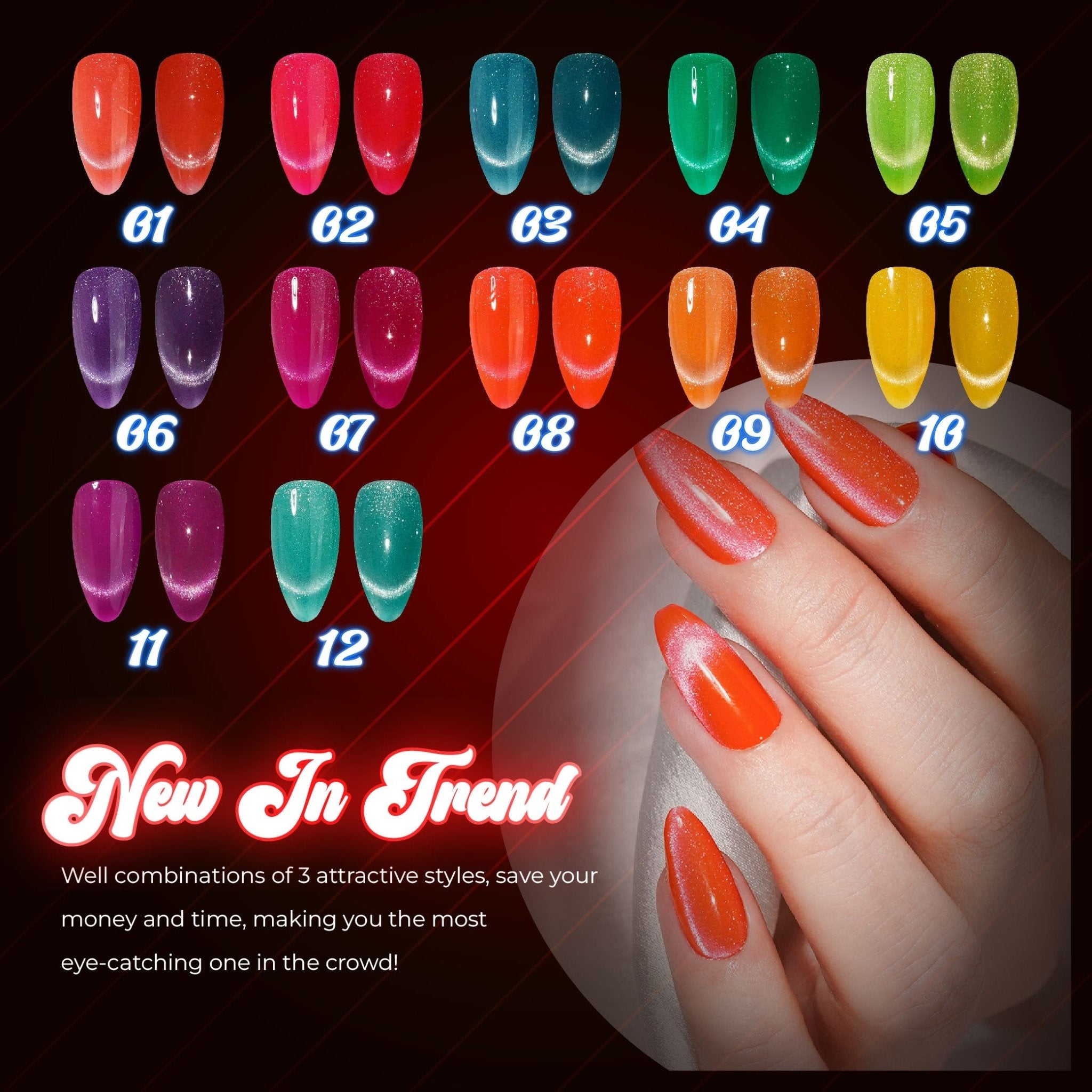 LAVIS Cat Eyes CE3 - Gel Polish 0.5 oz - Tropical Candy Collection - DTK Nail Supply