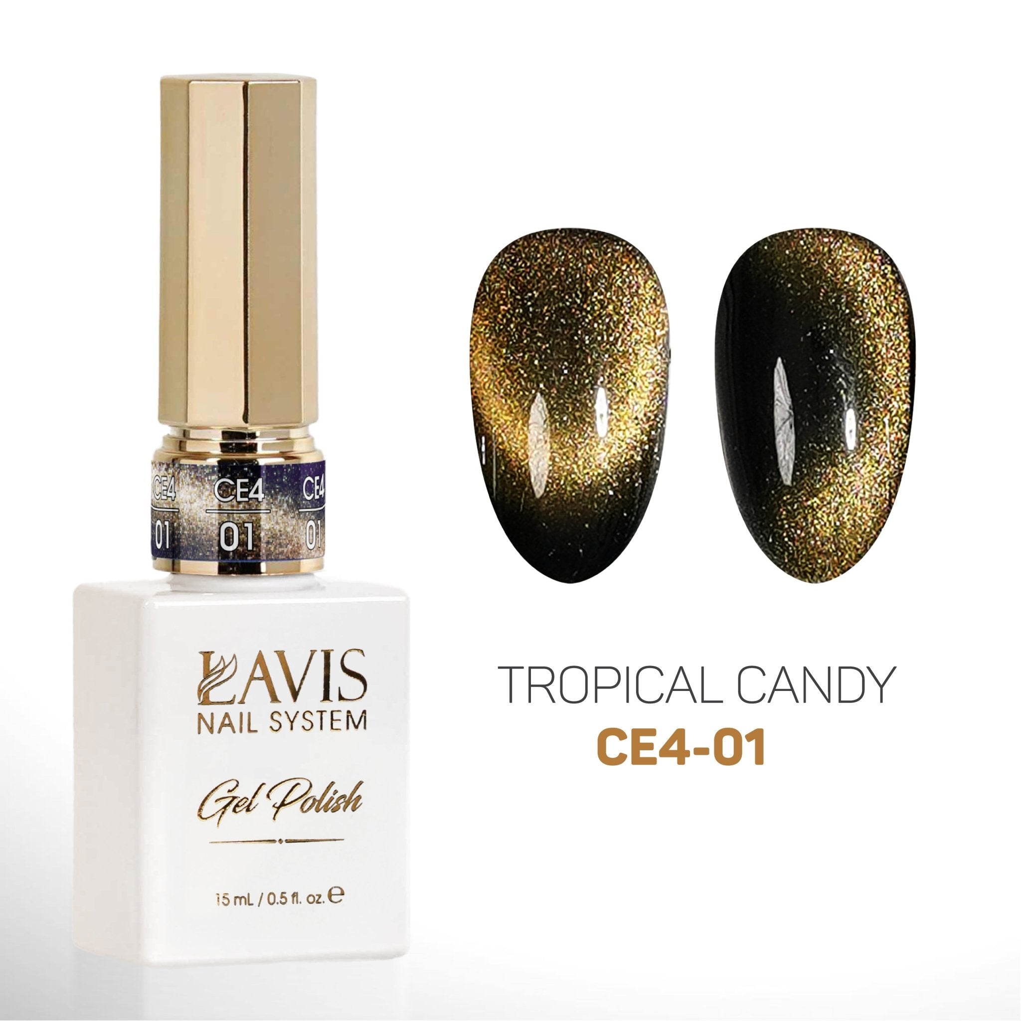 LAVIS 9D Cat Eyes CE4 - 01 - Gel Polish 0.5 oz - Fairy Tale Collection
