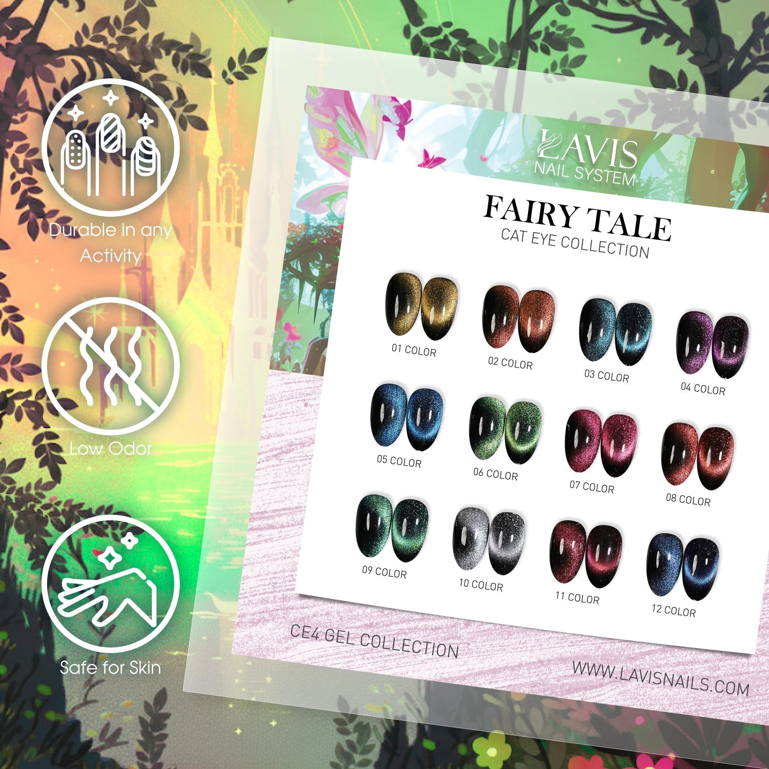 LAVIS Cat Eyes CE4 - 09 - Gel Polish 0.5 oz - Fairy Tale Collection - DTK Nail Supply