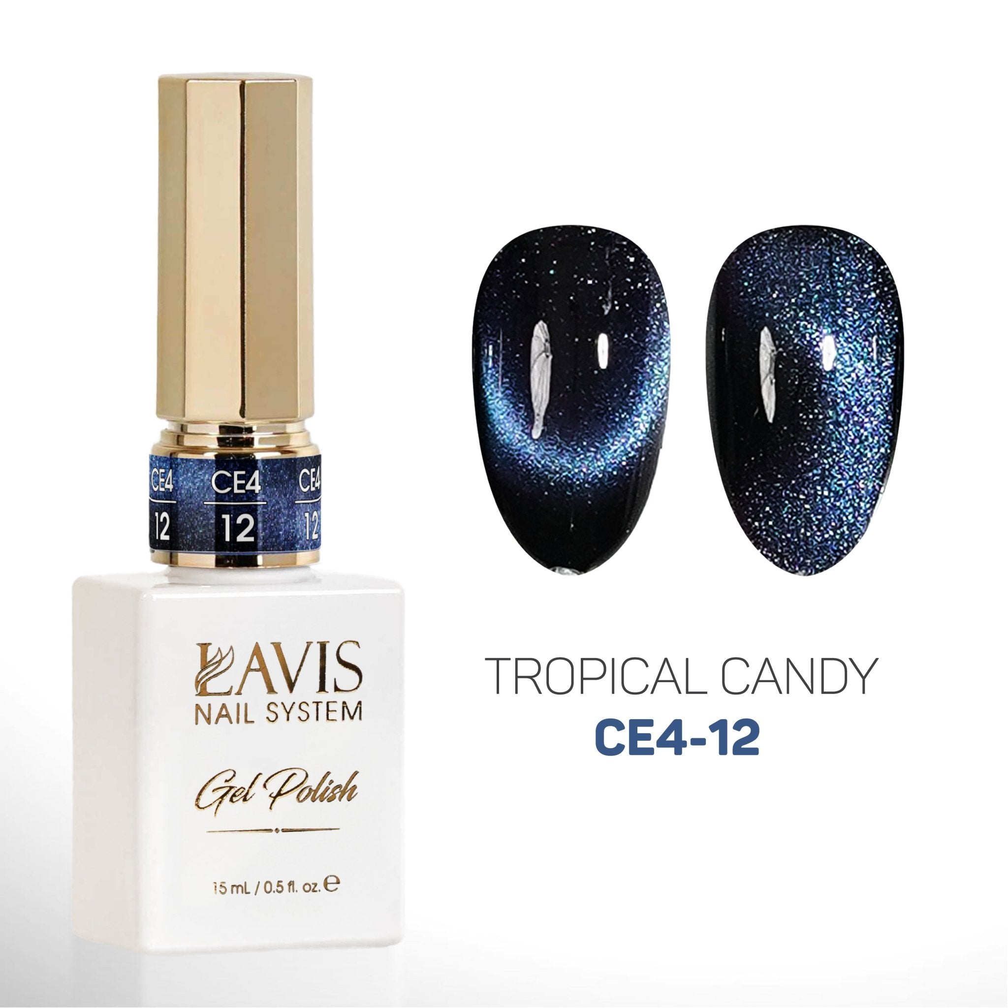 LAVIS Cat Eyes CE4 - 12 - Gel Polish 0.5 oz - Fairy Tale Collection - DTK Nail Supply