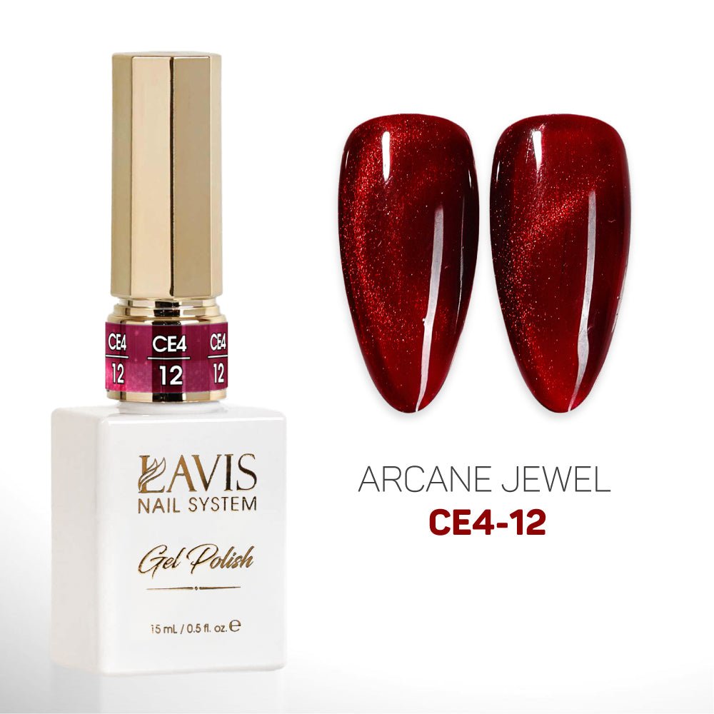 LAVIS Cat Eyes CE4 (Ver 2) - Set 12 Colors - Gel Polish 0.5 oz - Arcane Jewel Collection - DTK Nail Supply